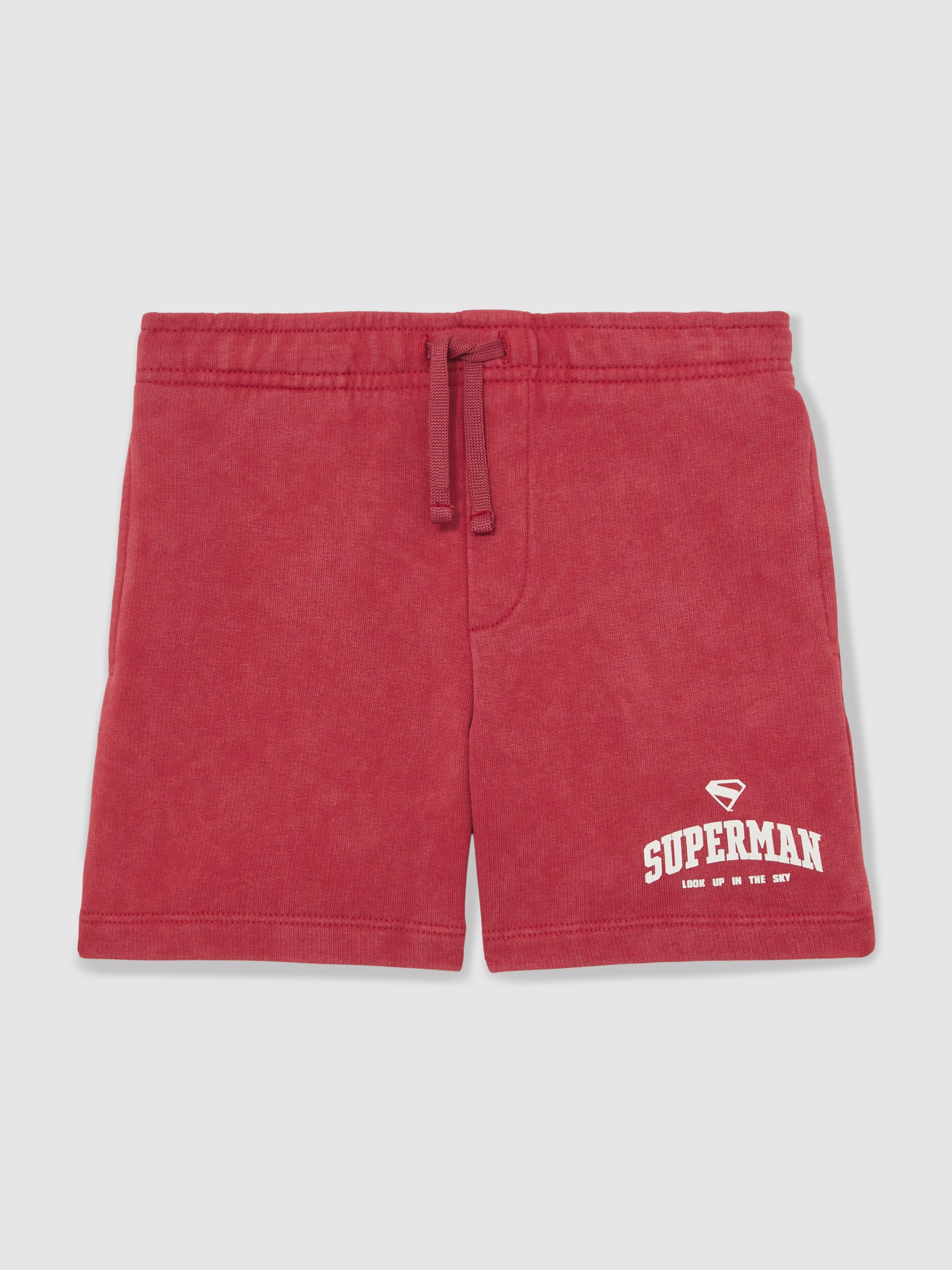 13-14 yrs Superman | Reiss Cotton Logo Shorts in Red