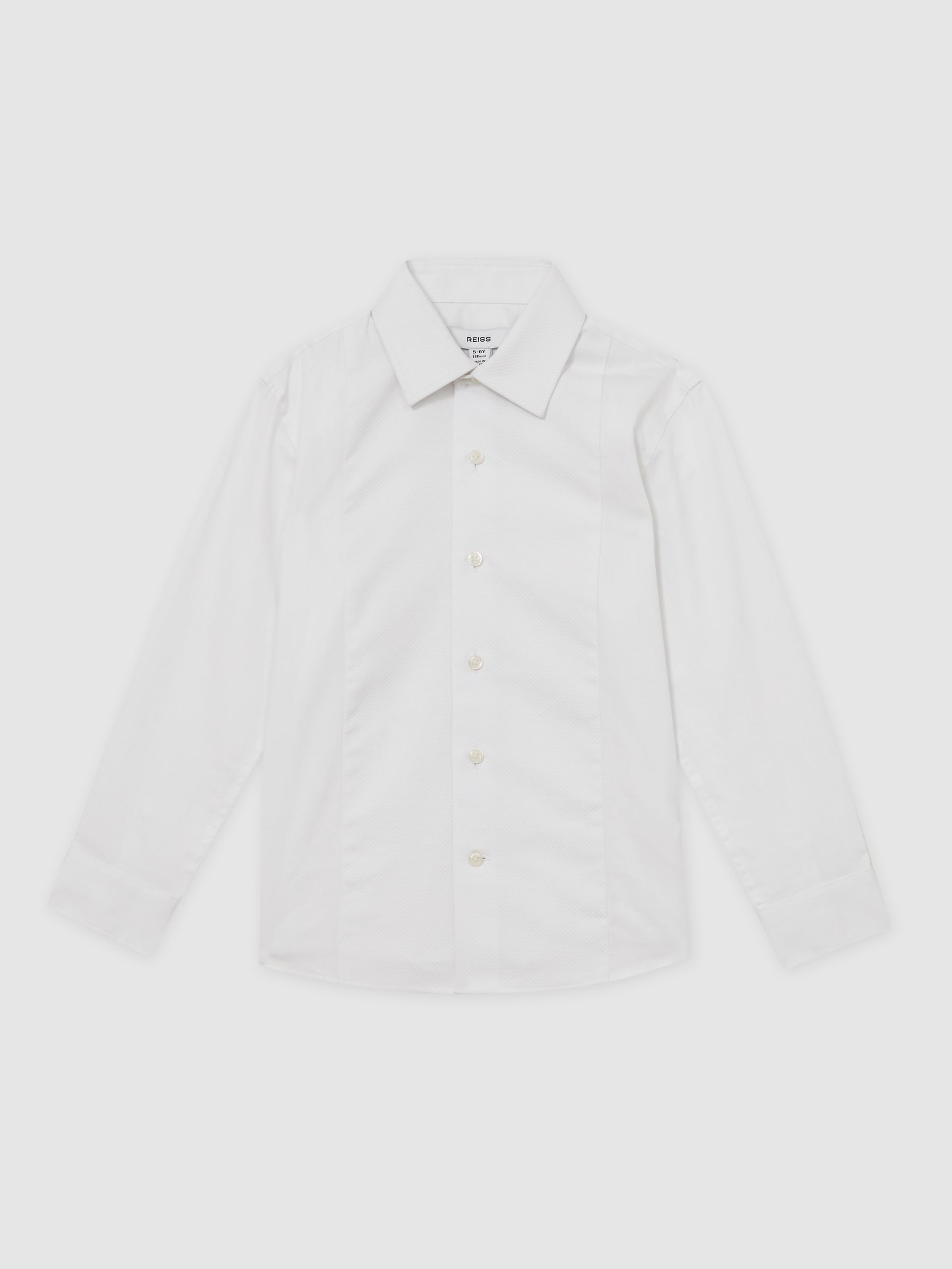 9-13 yrs Cotton Slim-Fit Dinner Shirt in White