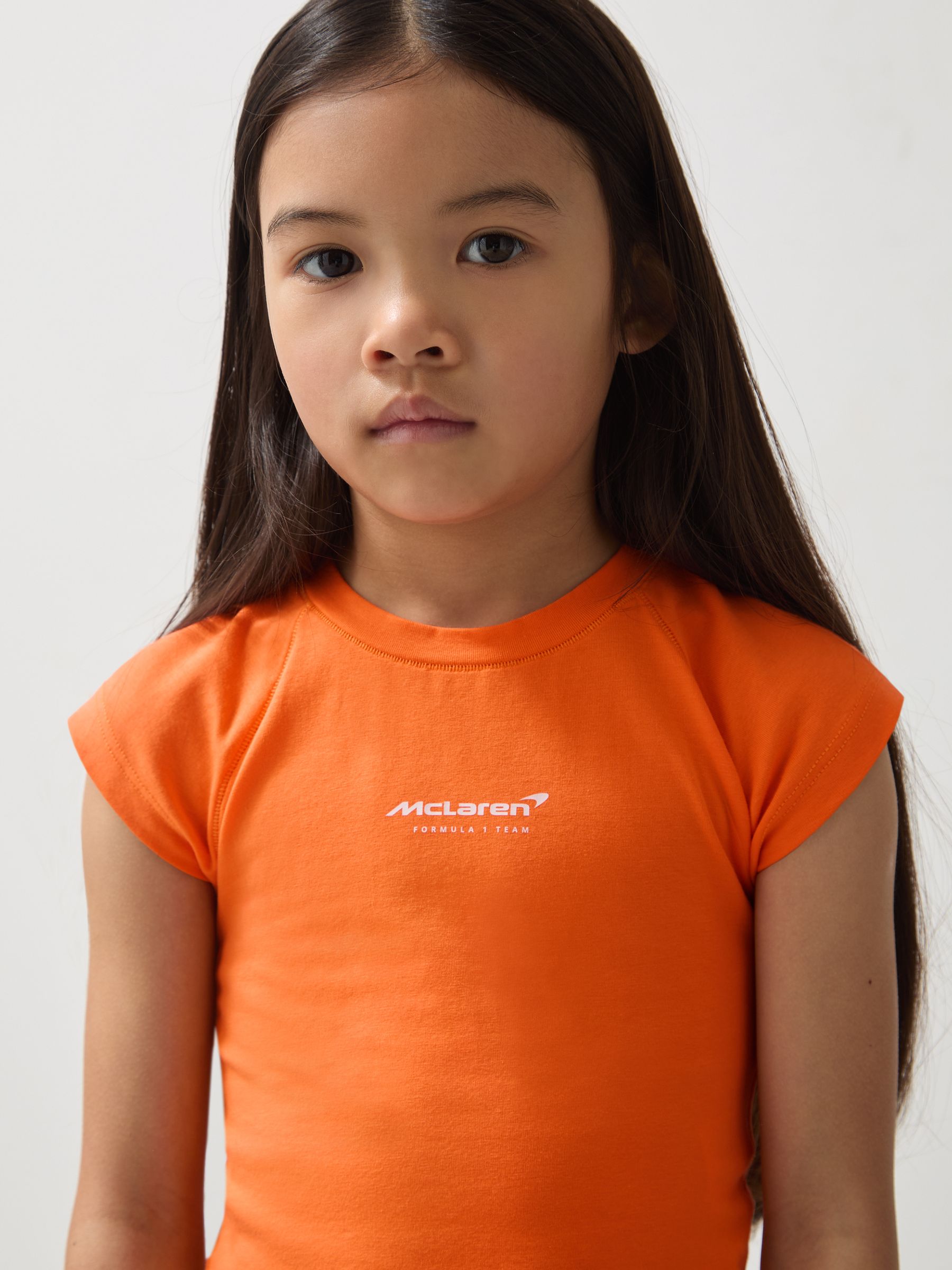 3-9 yrs McLaren F1 Team Cropped Logo T-Shirt in Orange