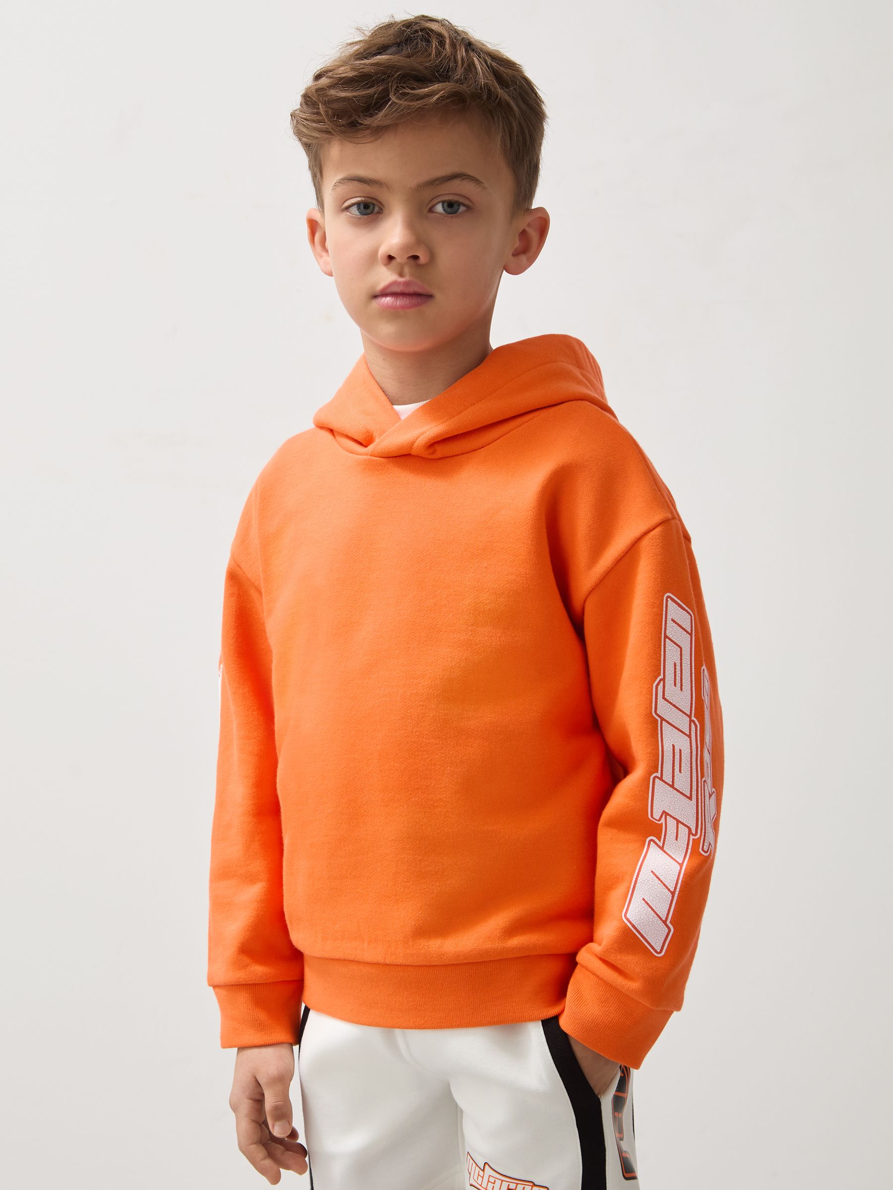 9-12 yrs McLaren F1 Team Cotton Logo Hoodie Unisex Fit in Orange