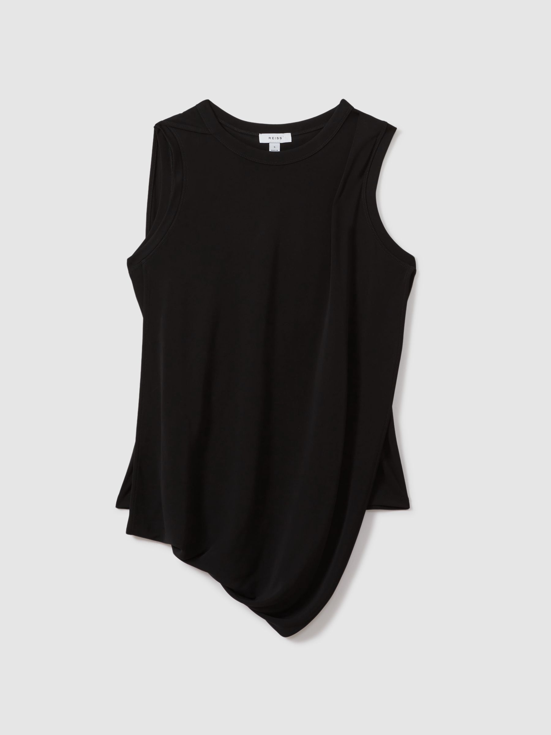 Draped Layered Top in Black