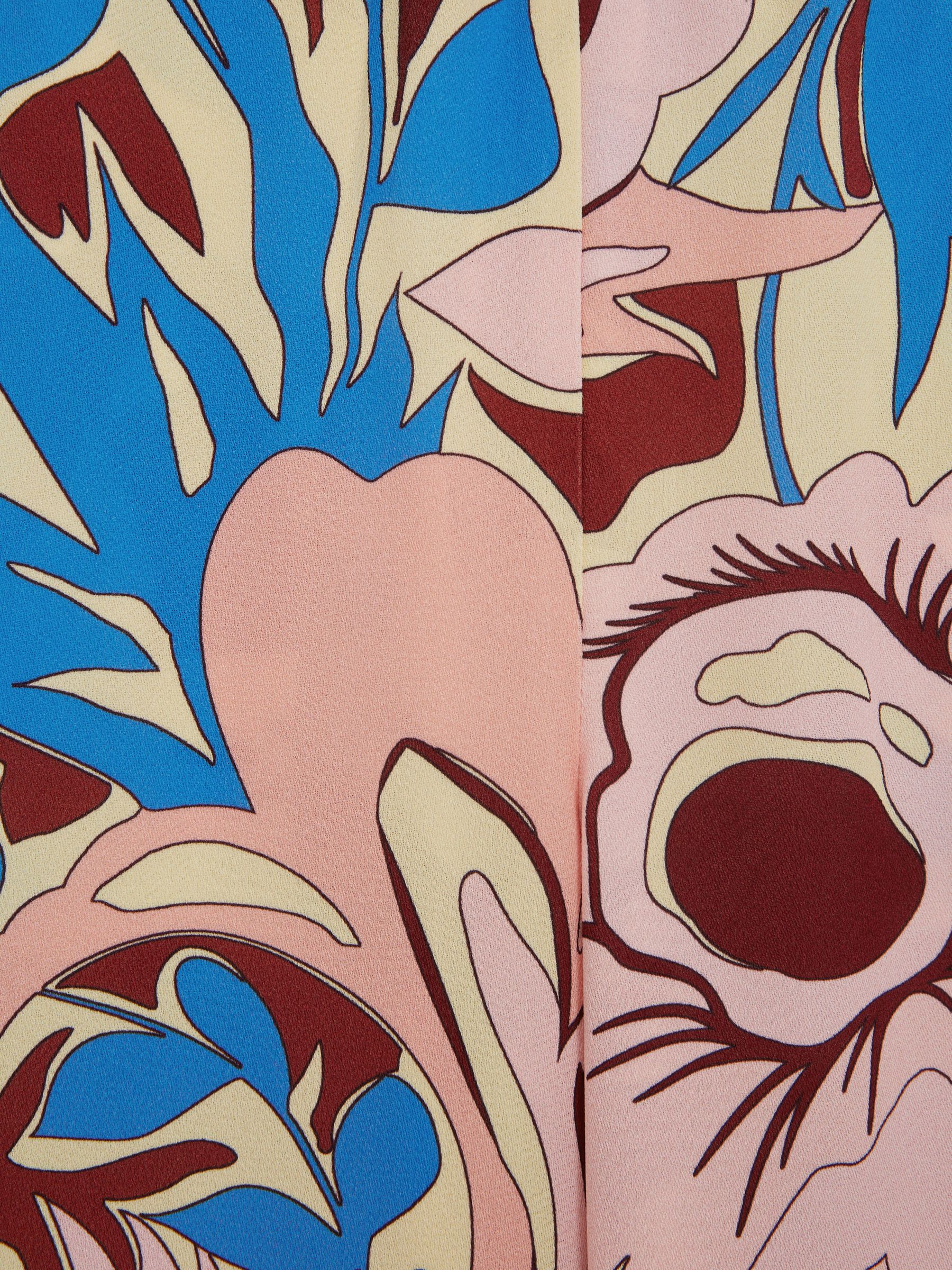 9-12 yrs Floral Printed Straight Leg Trousers in Lilac