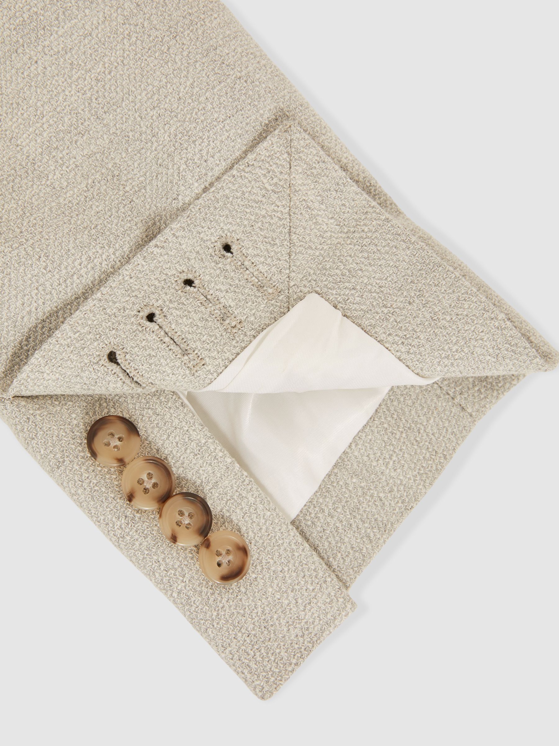 Slim Fit Single Breasted Blazer with Cotton in Soft Grey