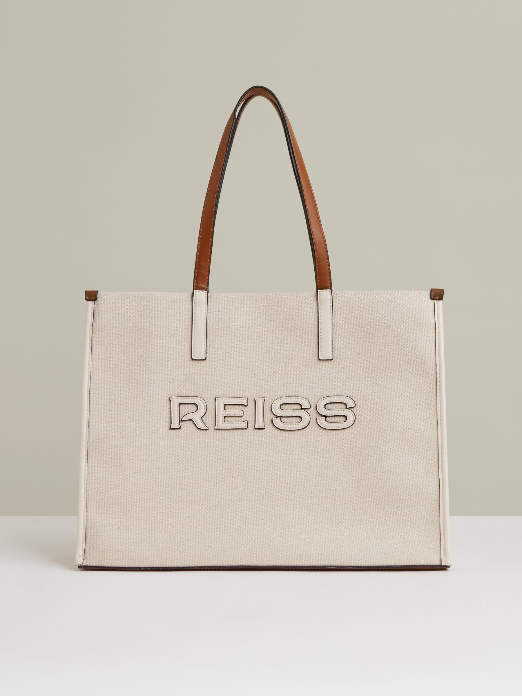 Canvas Logo Tote Bag in Natural