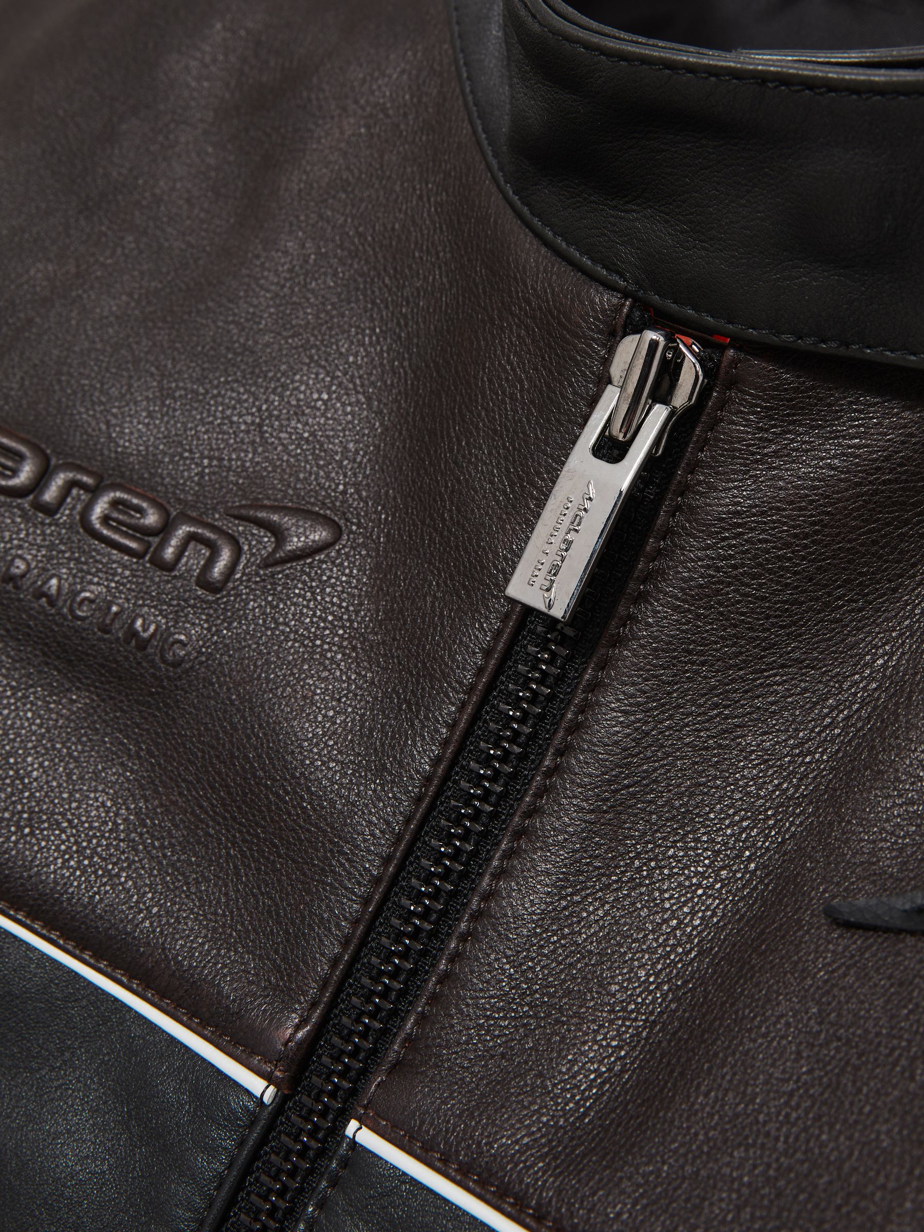 McLaren F1 Team Leather Biker Jacket in Black