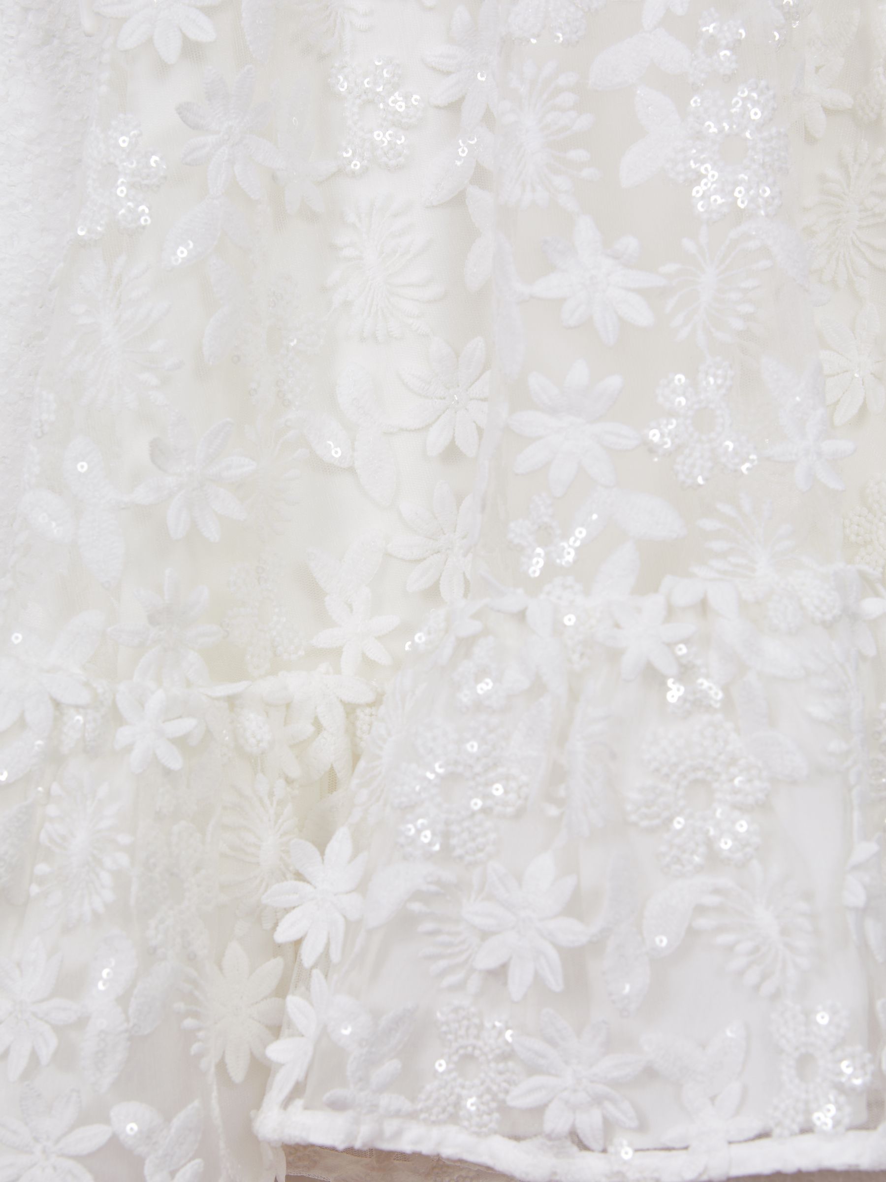 9-13 yrs Embellished Flared Dress in Ivory