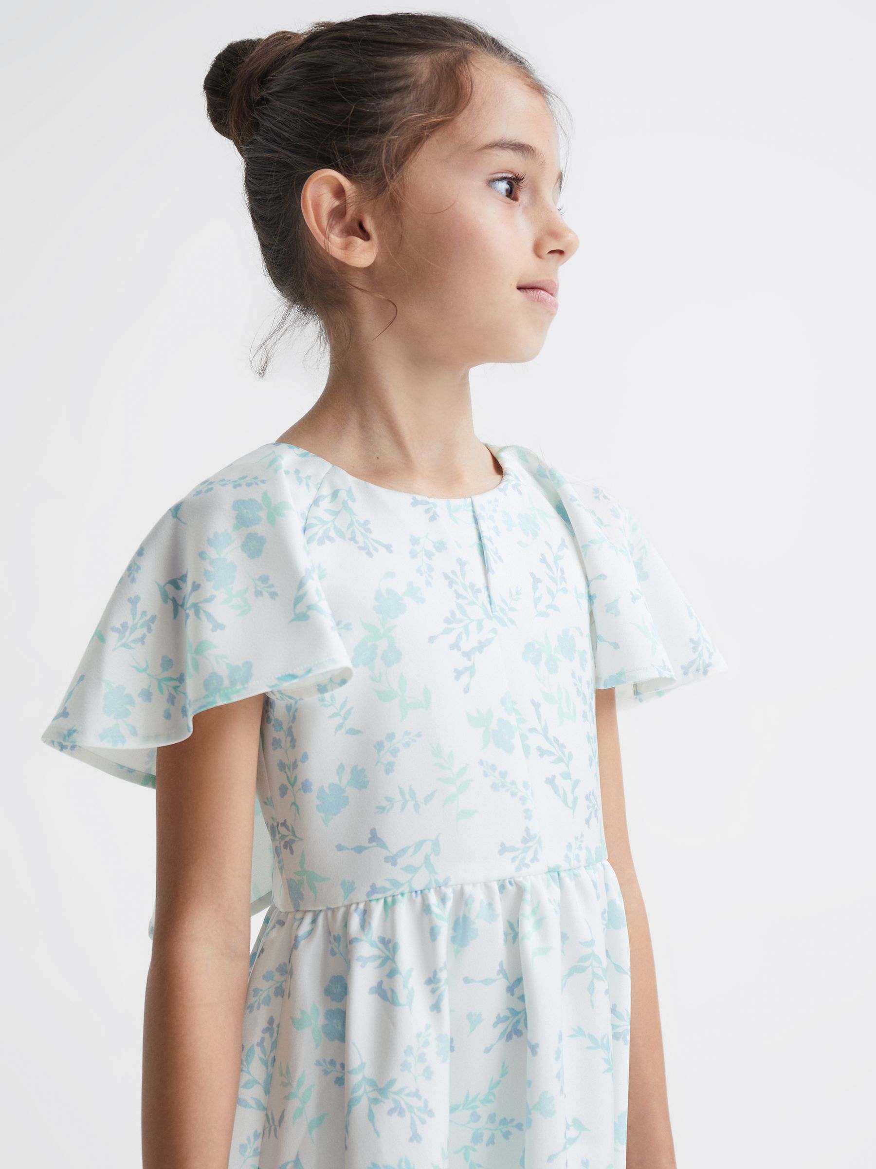 4-9 yrs Satin Midi Dress in Multi