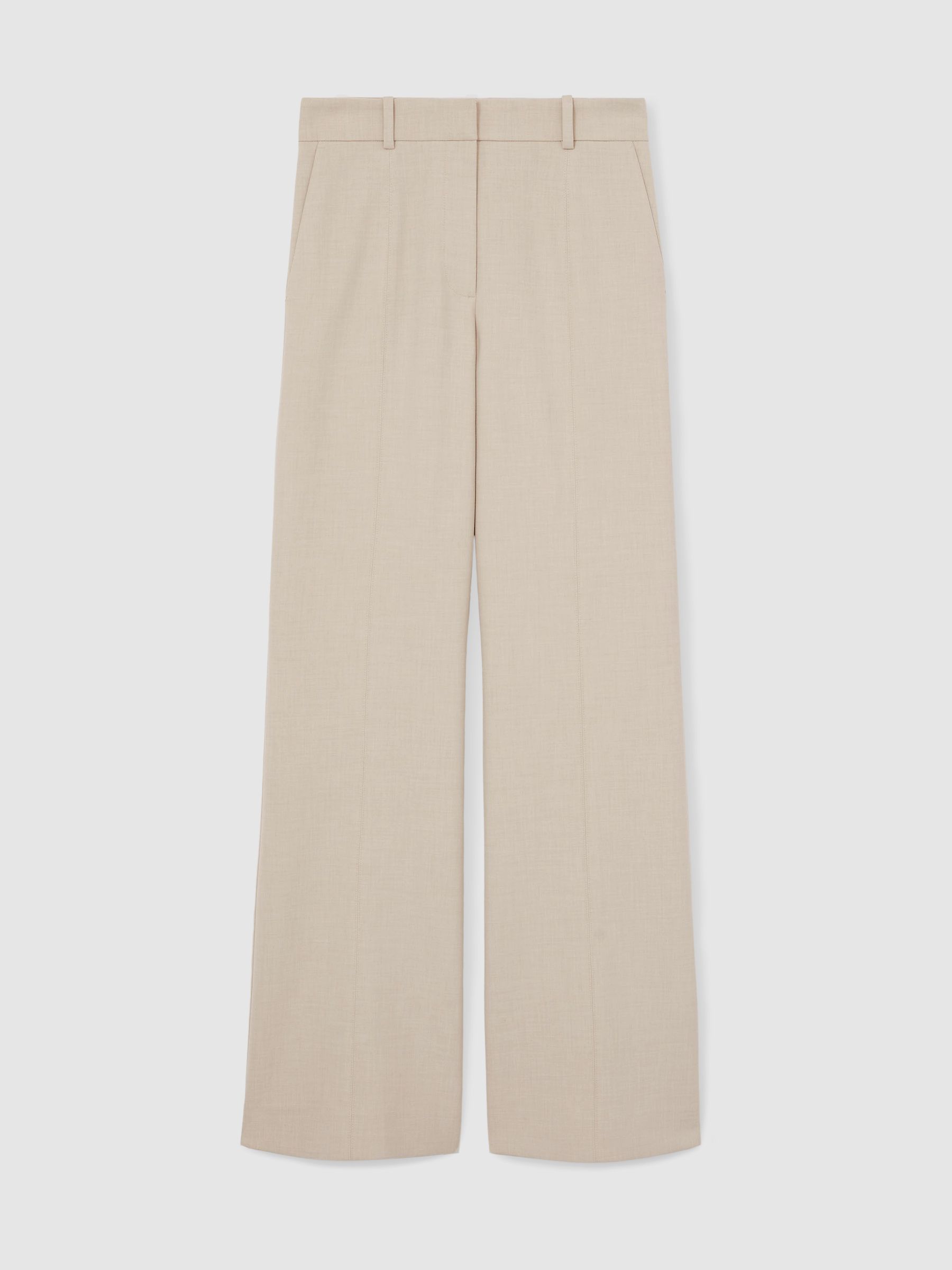 Petite Flared Tailored Trousers in Neutral