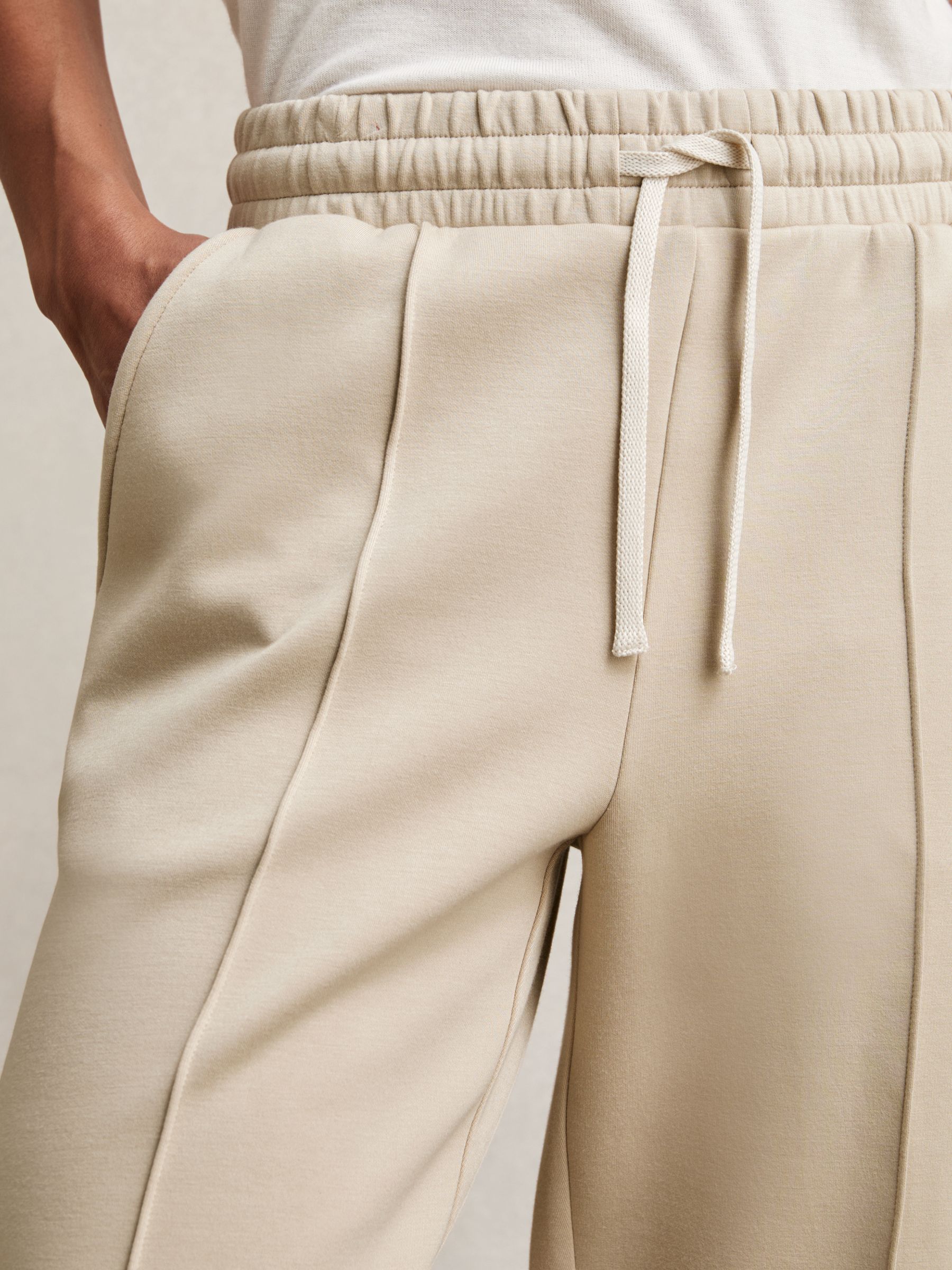 Interlock Pintuck Drawstring Joggers in Sage Green