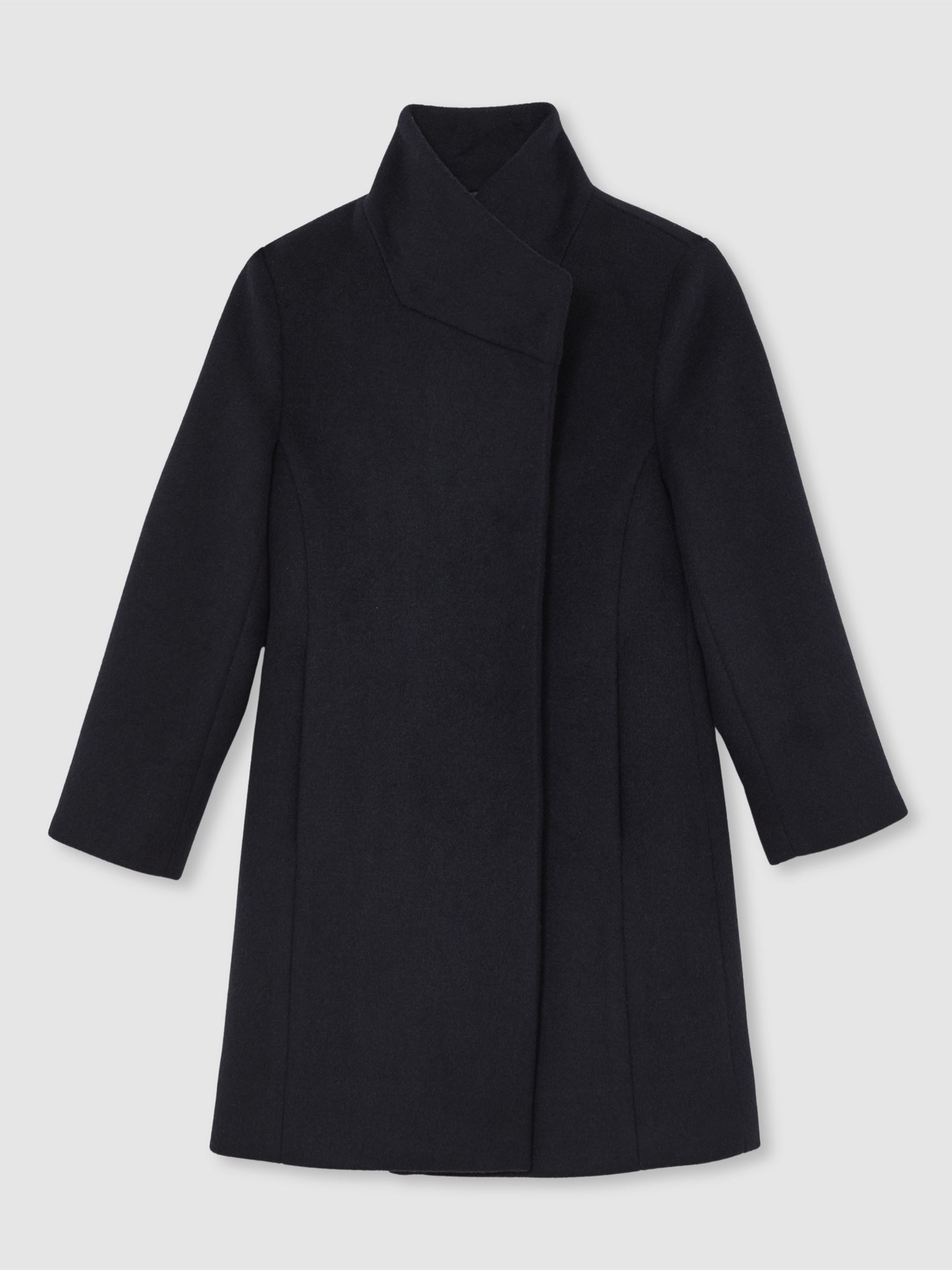 3-9 yrs Wool-Blend Funnel-Neck Coat in Navy