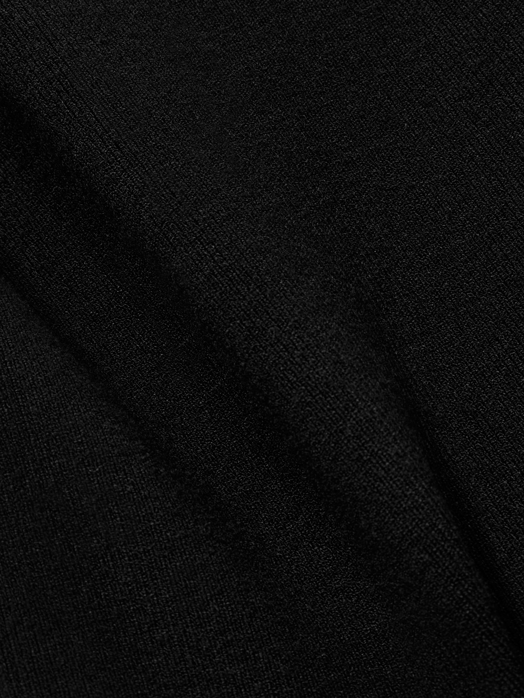 Knitted Square Neck Vest in Black