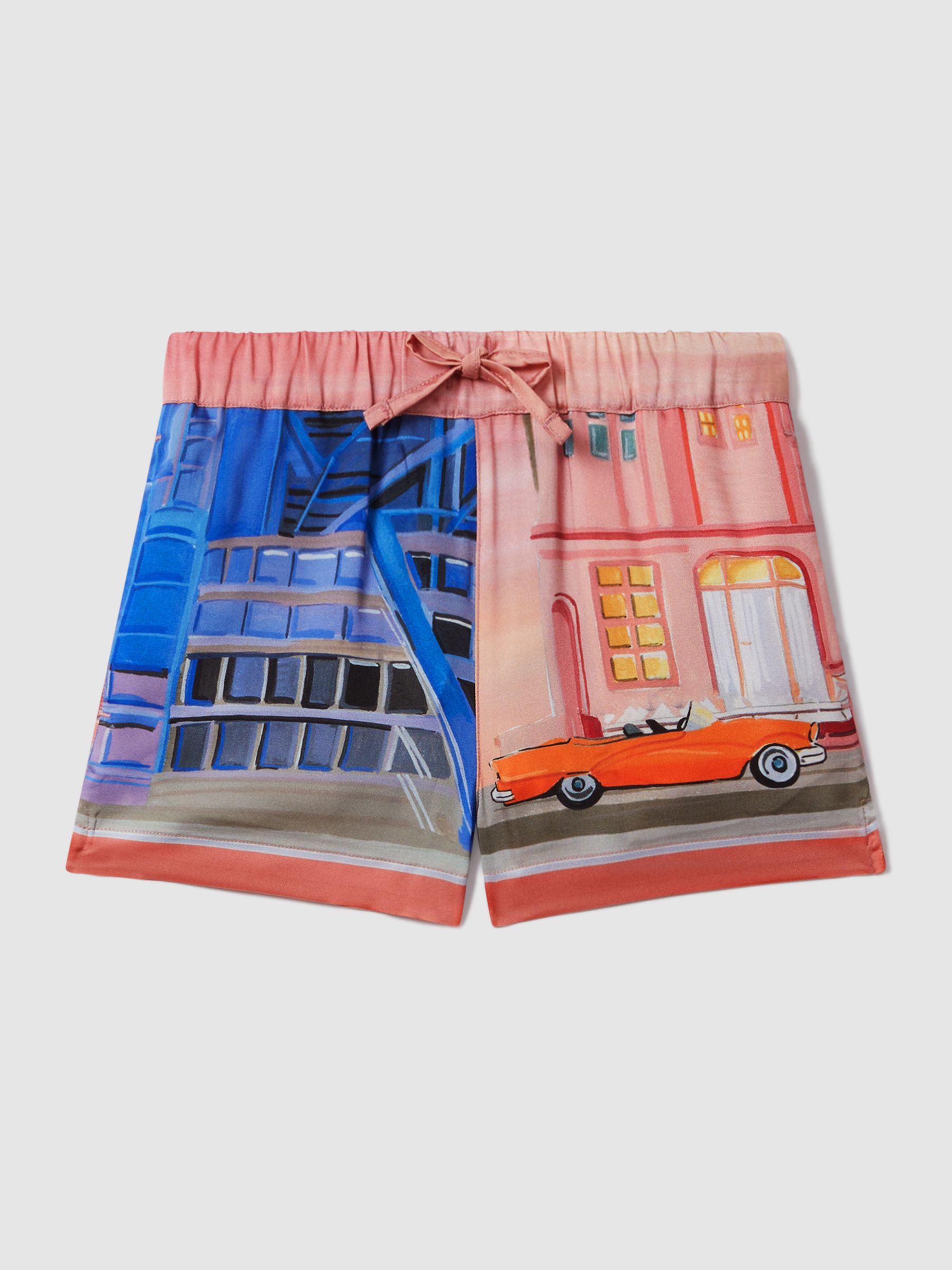 Junior McLaren F1 Miami Drawstring Shorts in Pink Multi