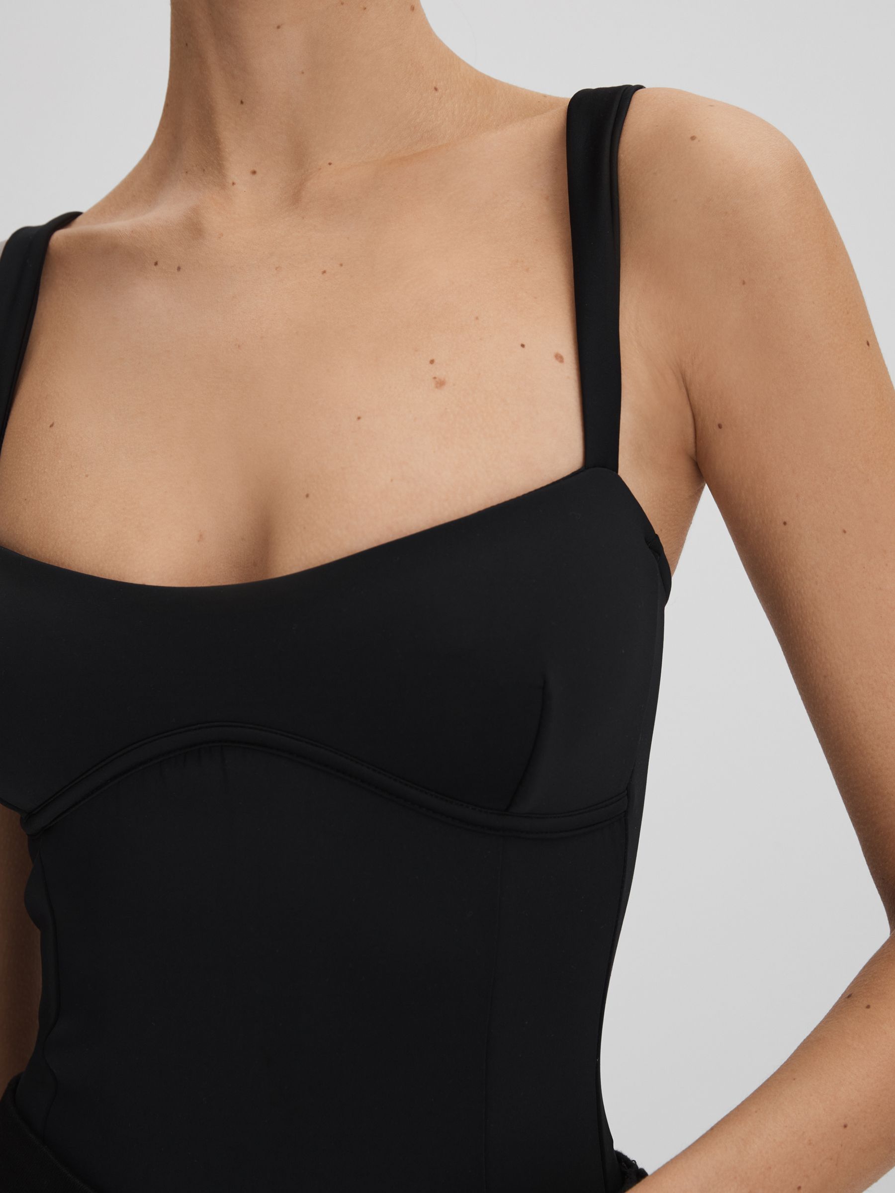 Good American Sweetheart Scuba Thong Bodies in Black