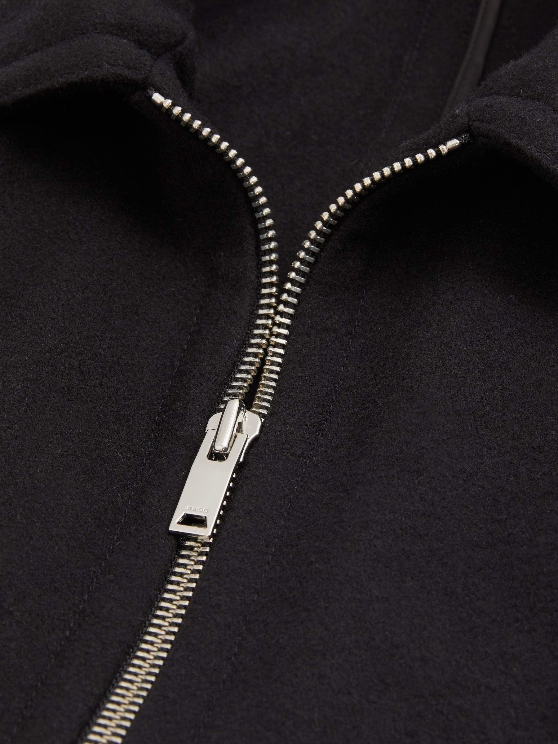 Atelier Virgin Wool-Blend Belted Coat in Black