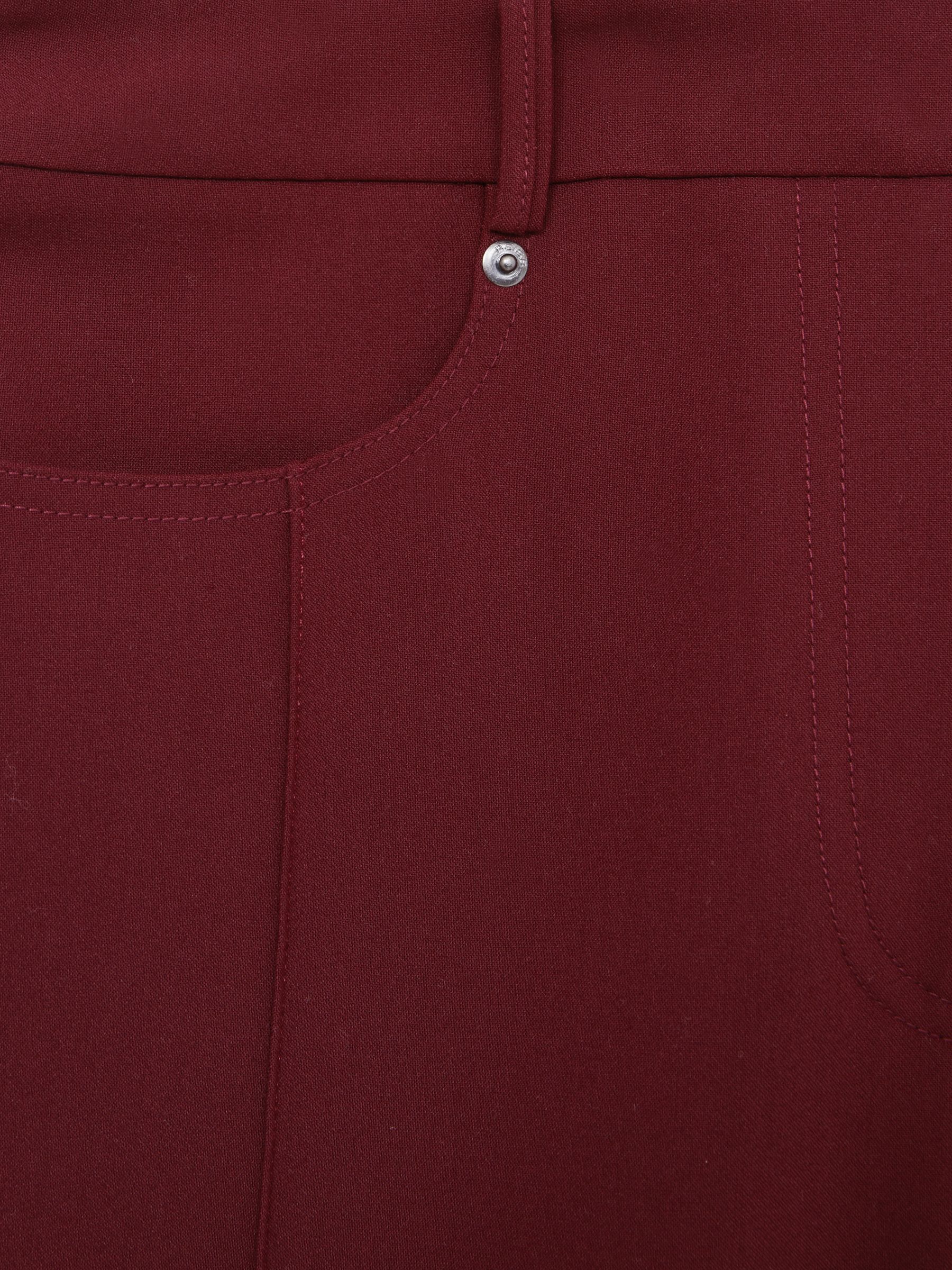 Petite Palazzo Tailored Trousers in Dark Red
