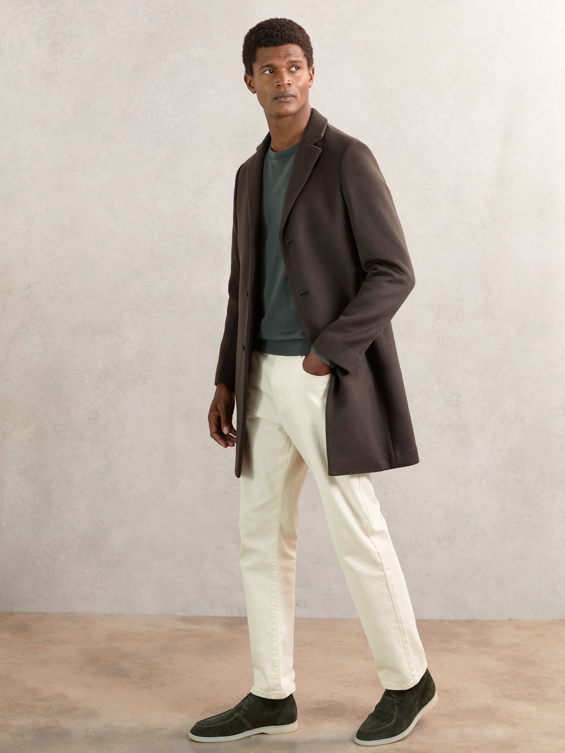 Suede Lace-Up Chukka Boots in Forest Green