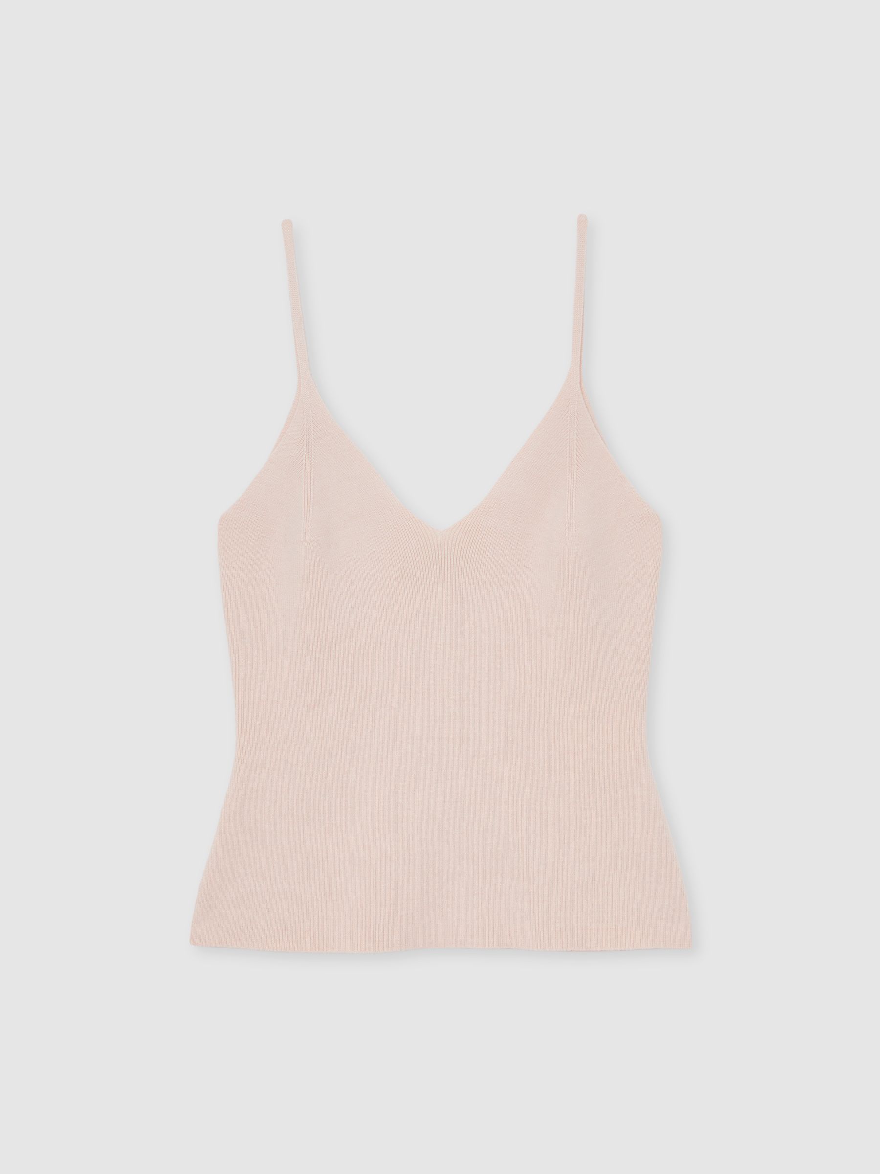 Lyocell-Blend Knitted Vest in Pink