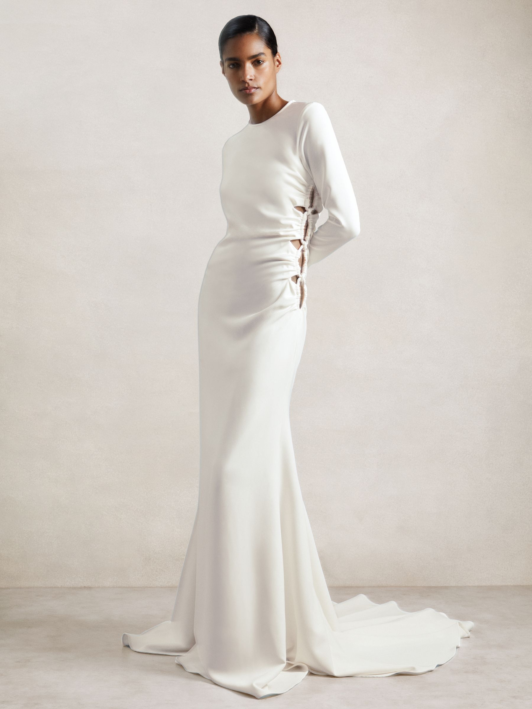Atelier Cut-Out Rope-Detail Dress in White