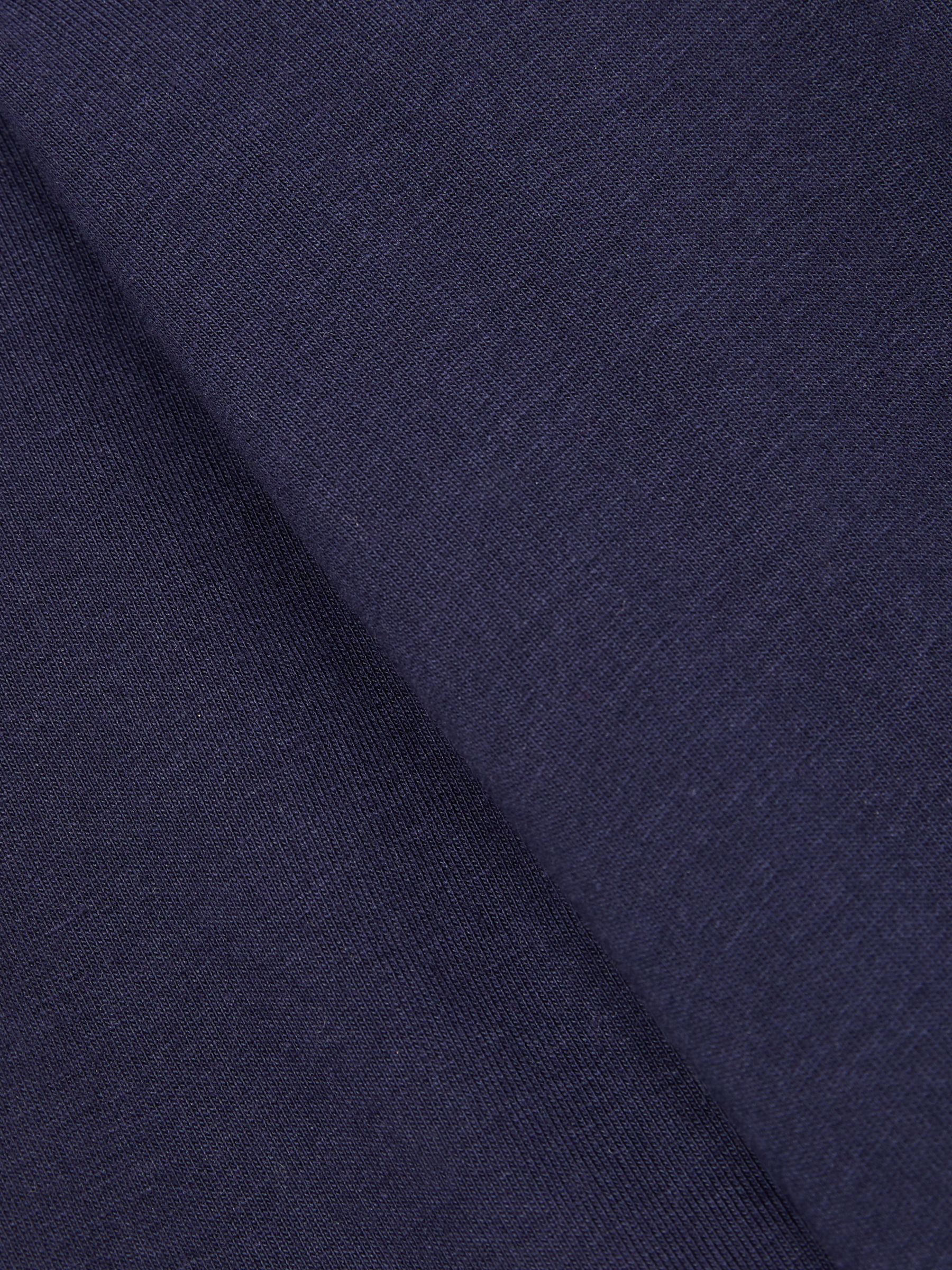 9-13 yrs Cotton-Jersey Roll-Neck Top with Stretch in Navy