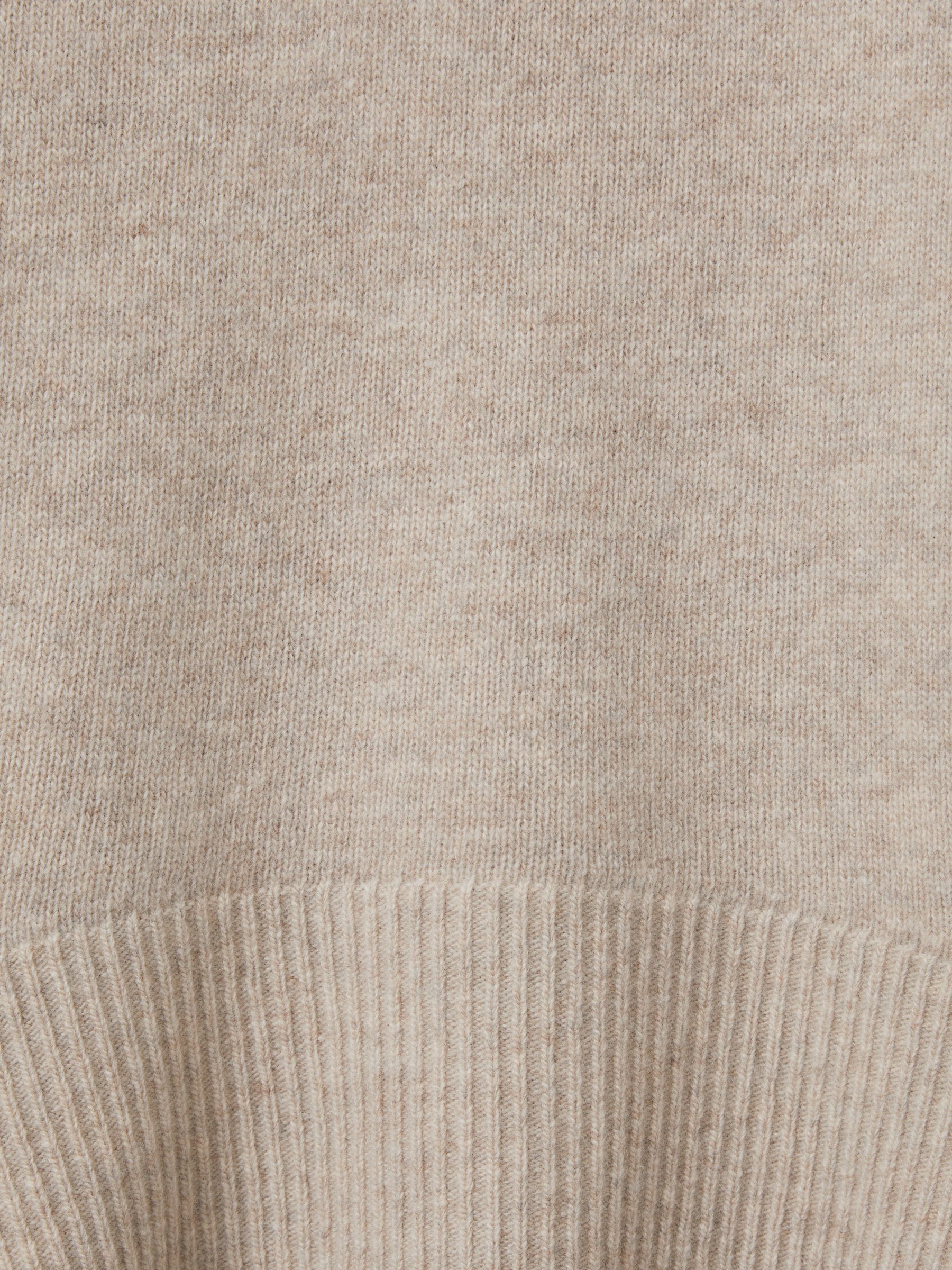 Wool-Cashmere Roll-Neck Jumper in Oatmeal