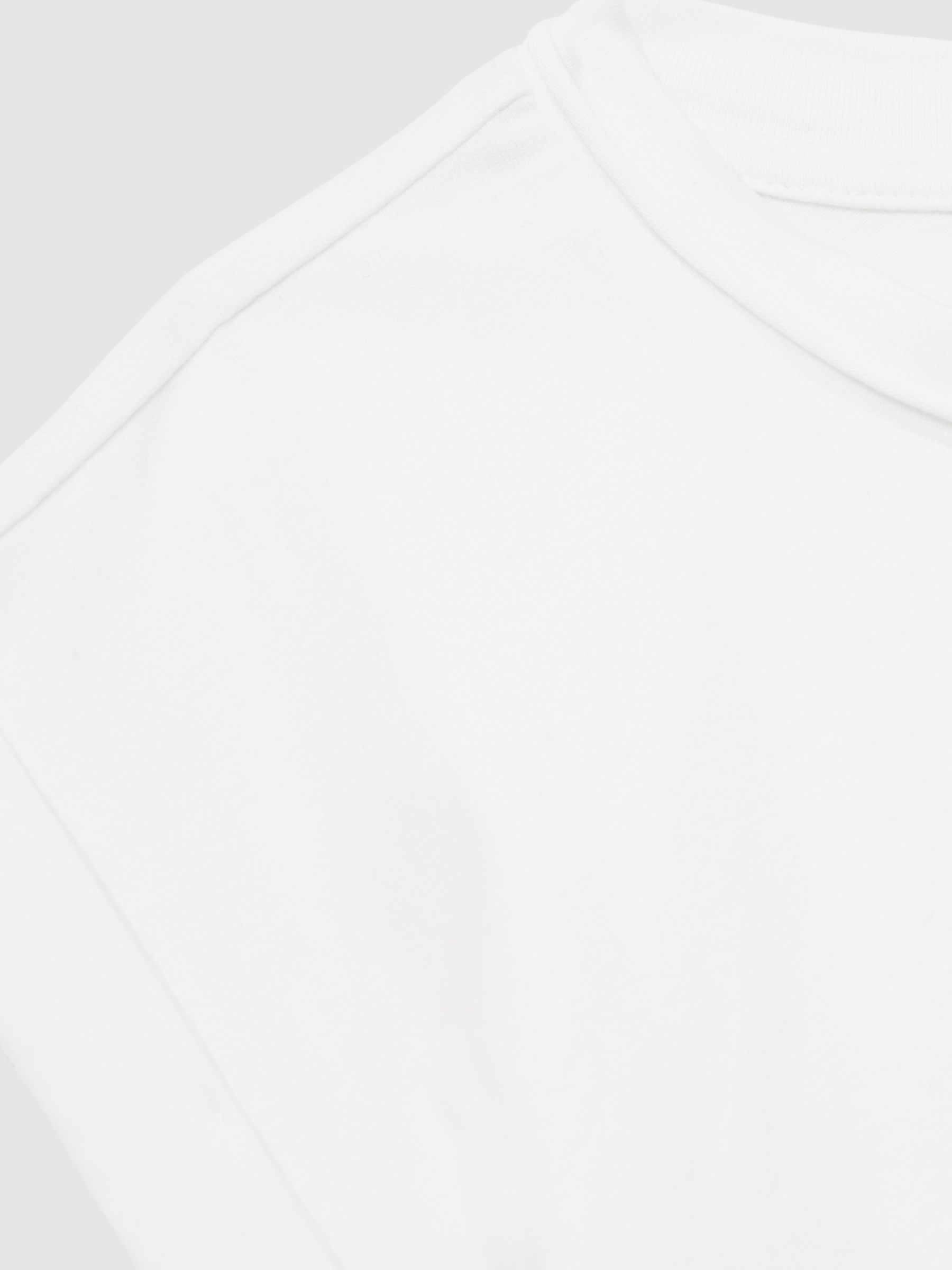 4-9 yrs Cotton-Jersey Cropped T-Shirt in White