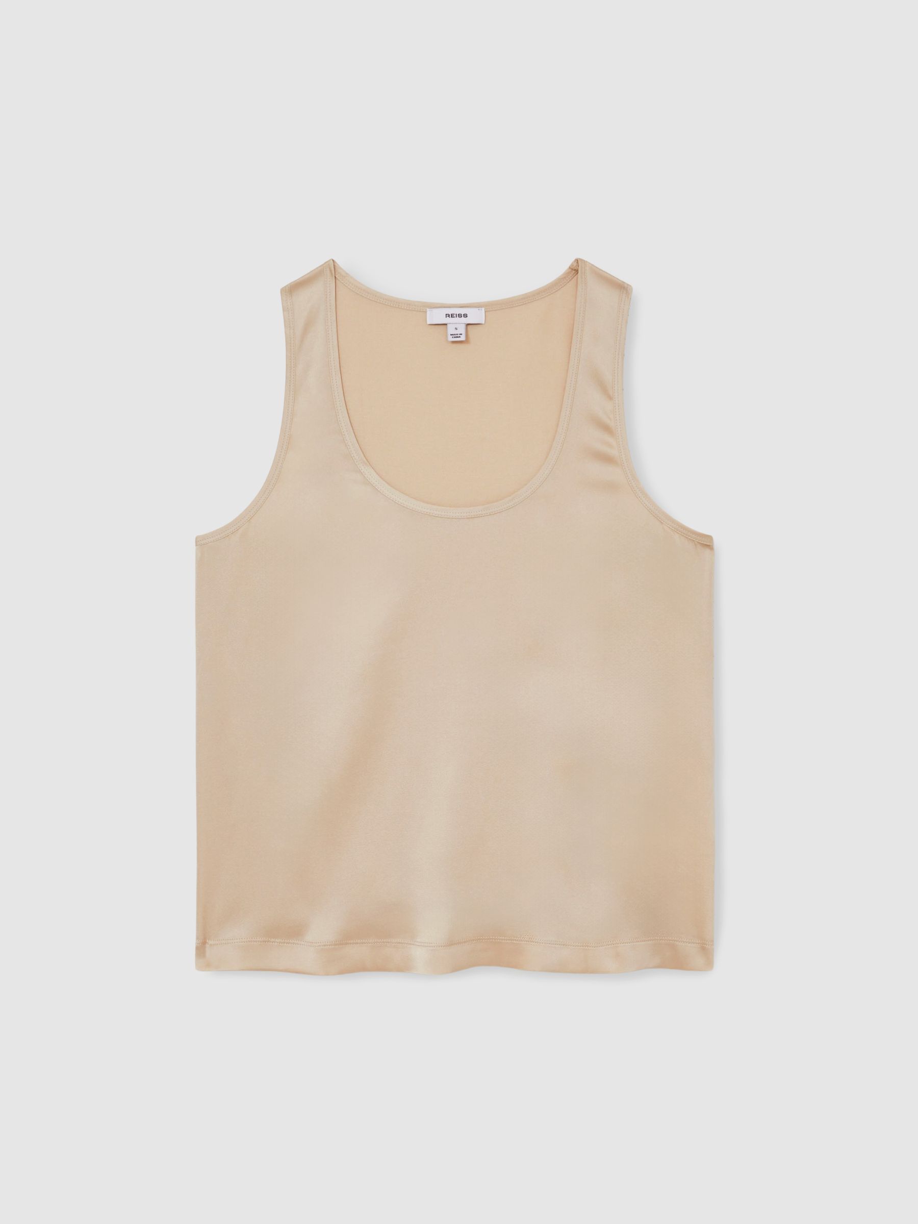 Silk-Front Cami Top in Neutral