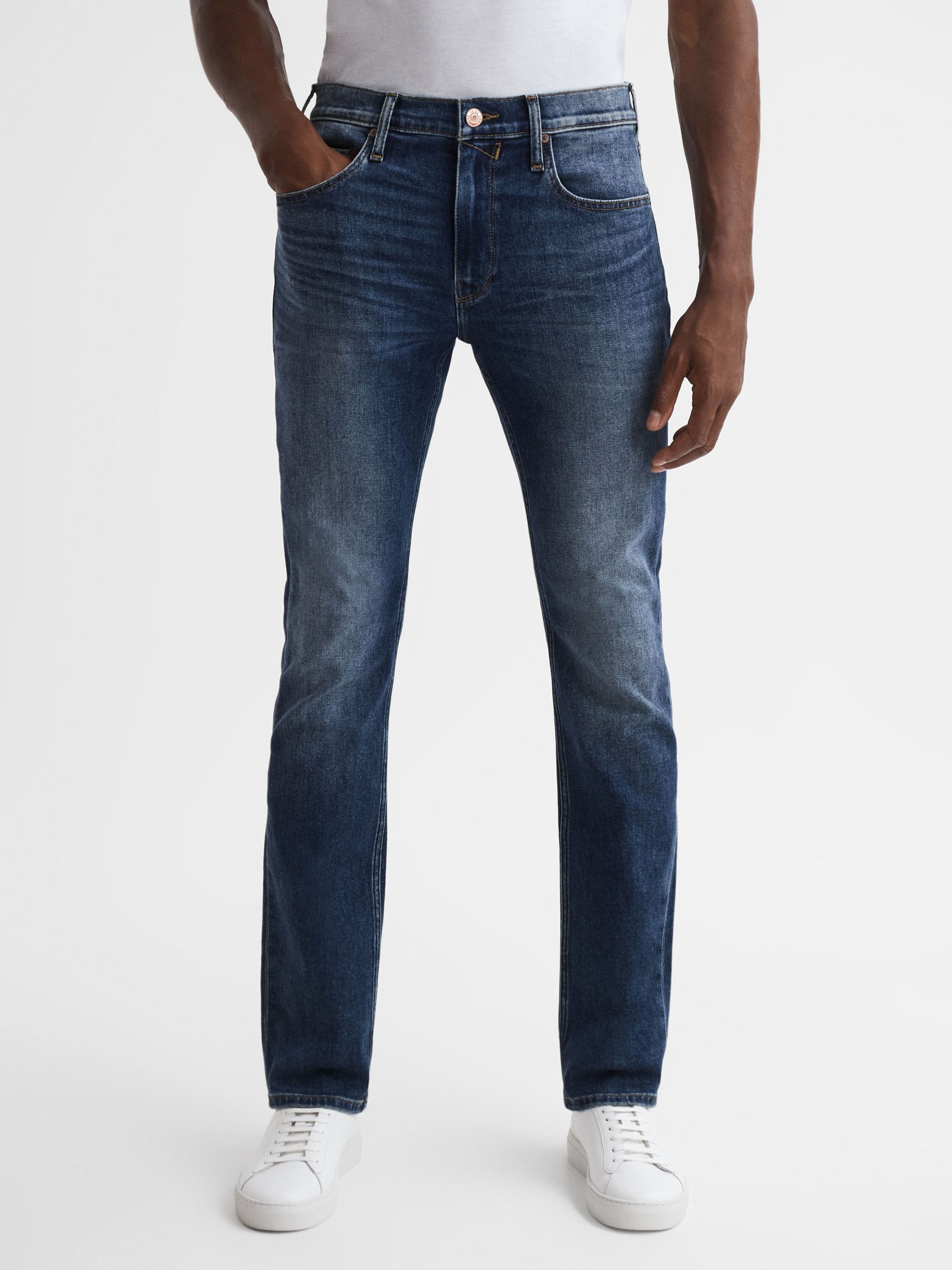 Paige Regular Fit Straight Leg Jeans in Woodcrest