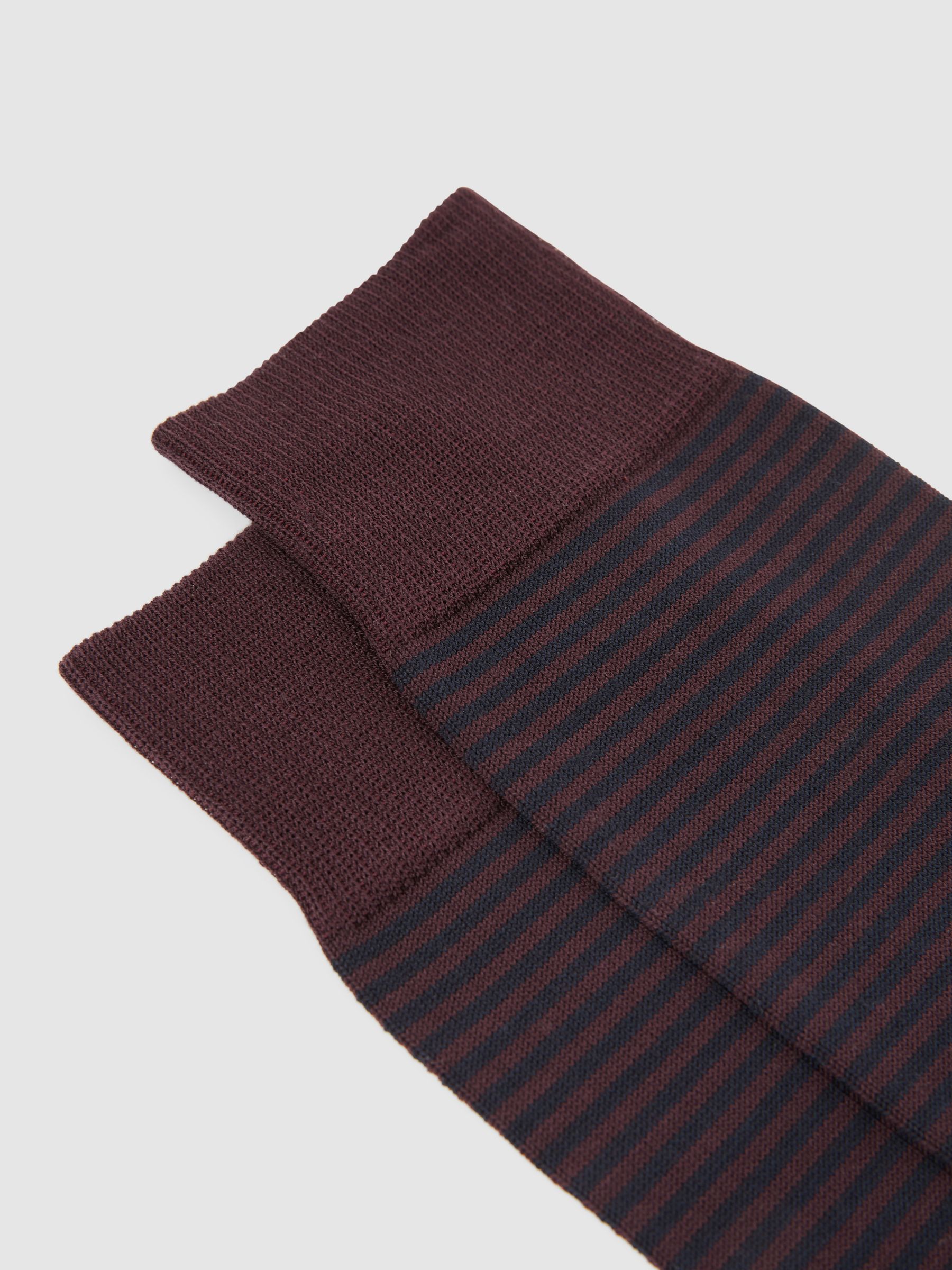 Striped Socks in Bordeaux