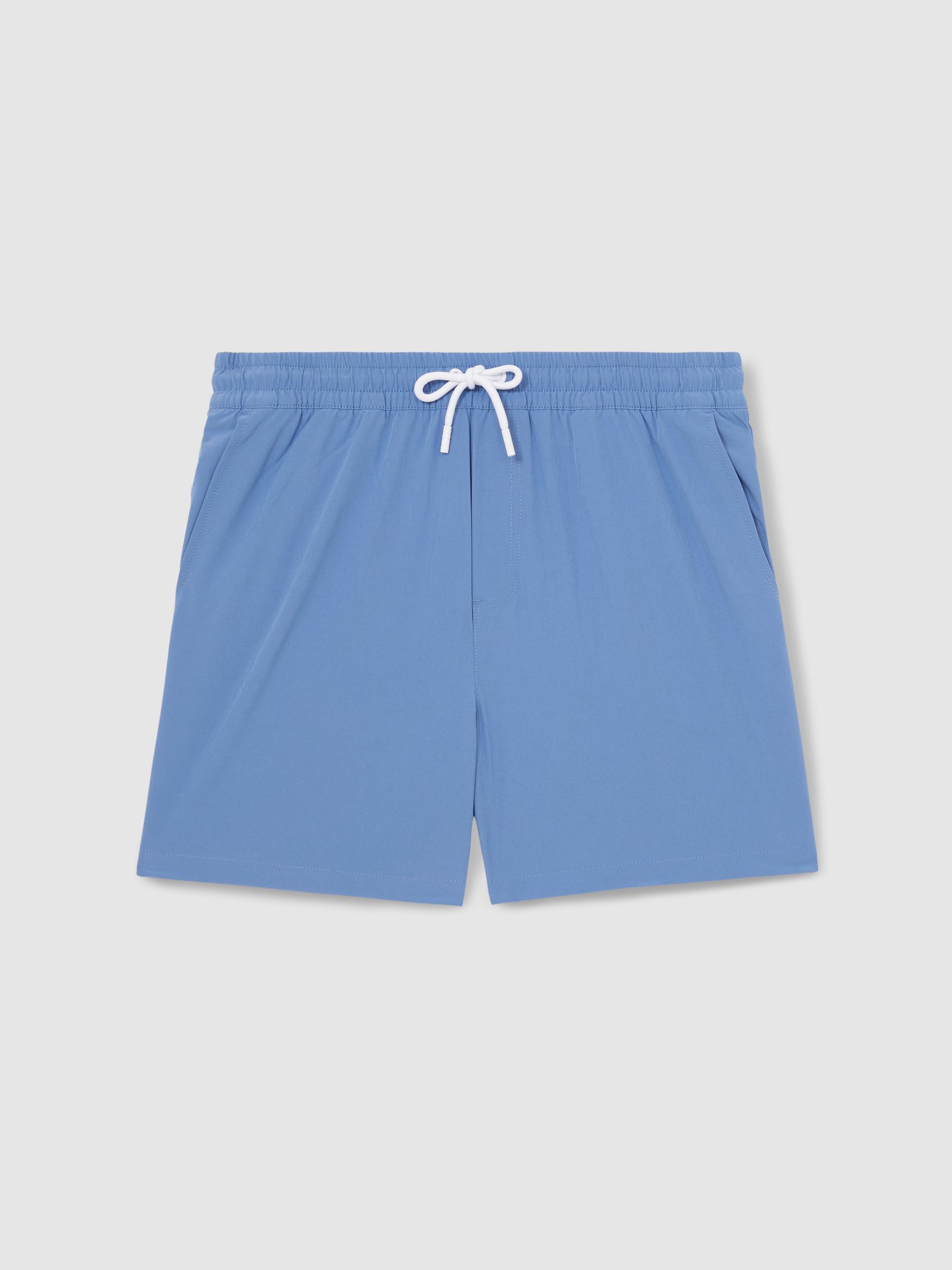 Drawstring Swim Shorts in French Blue