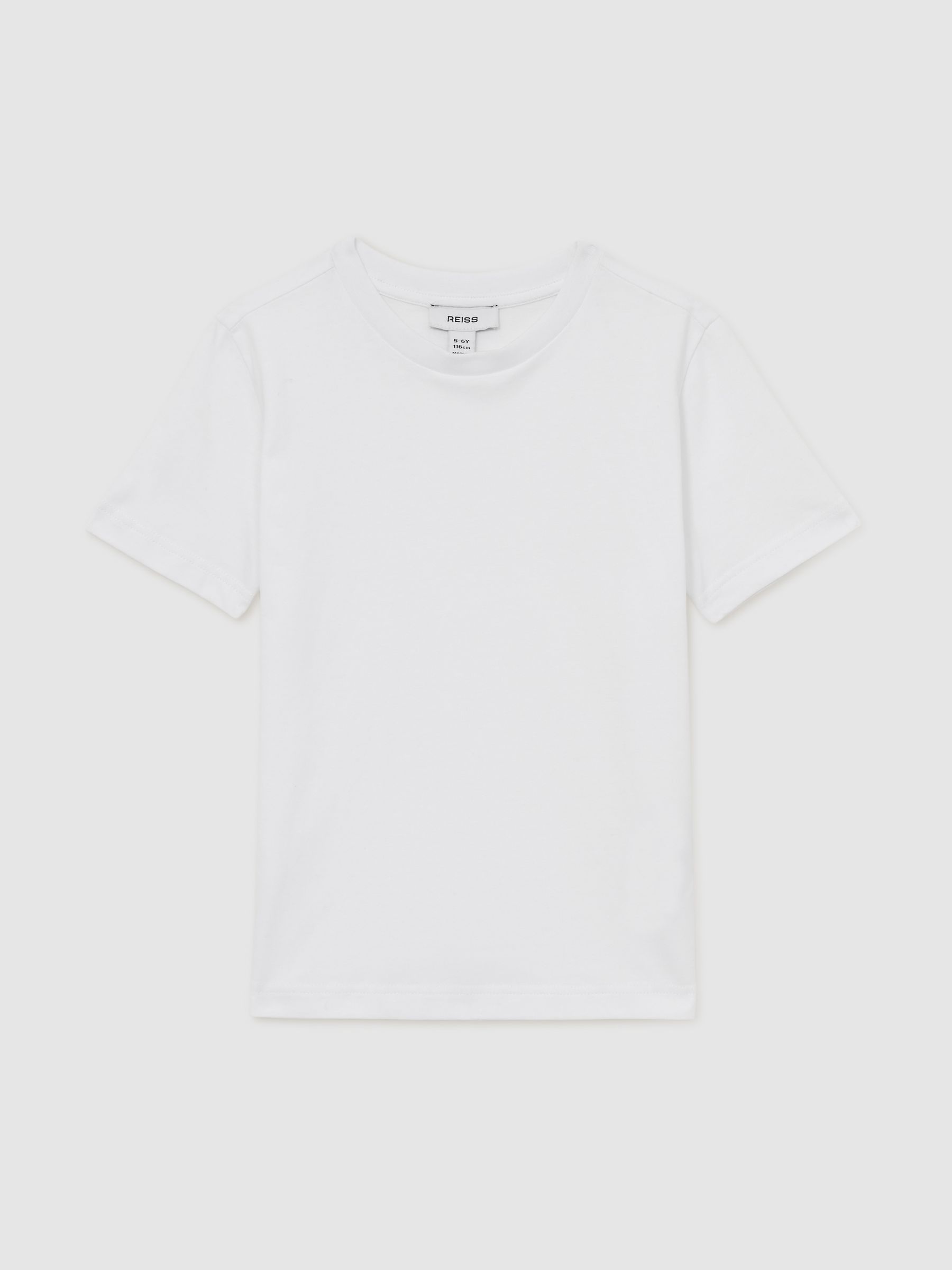 9-13 yrs Cotton Crew-Neck T-Shirt in White