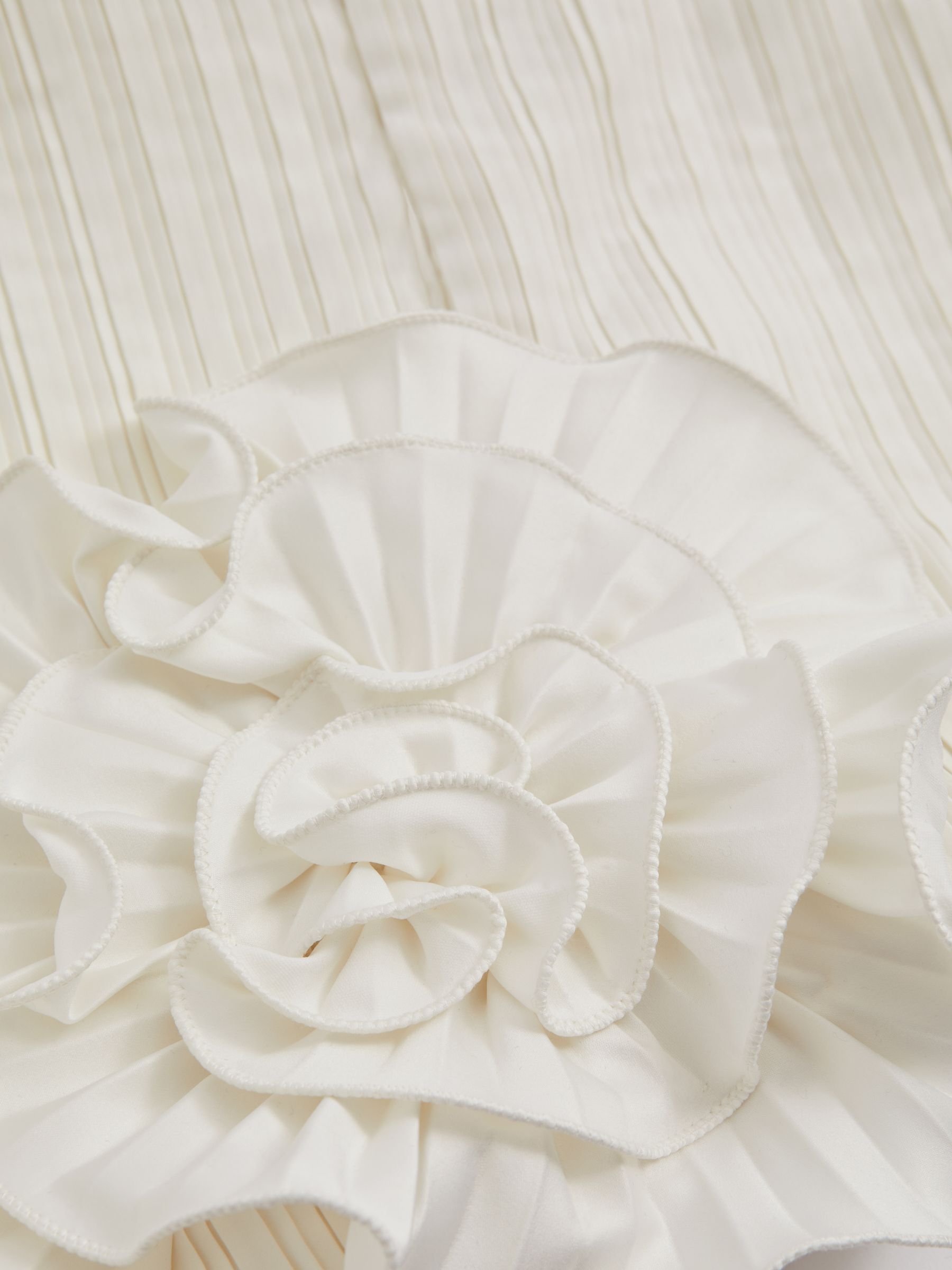 Amur Strapless Ruffle Mini Dress in Ivory