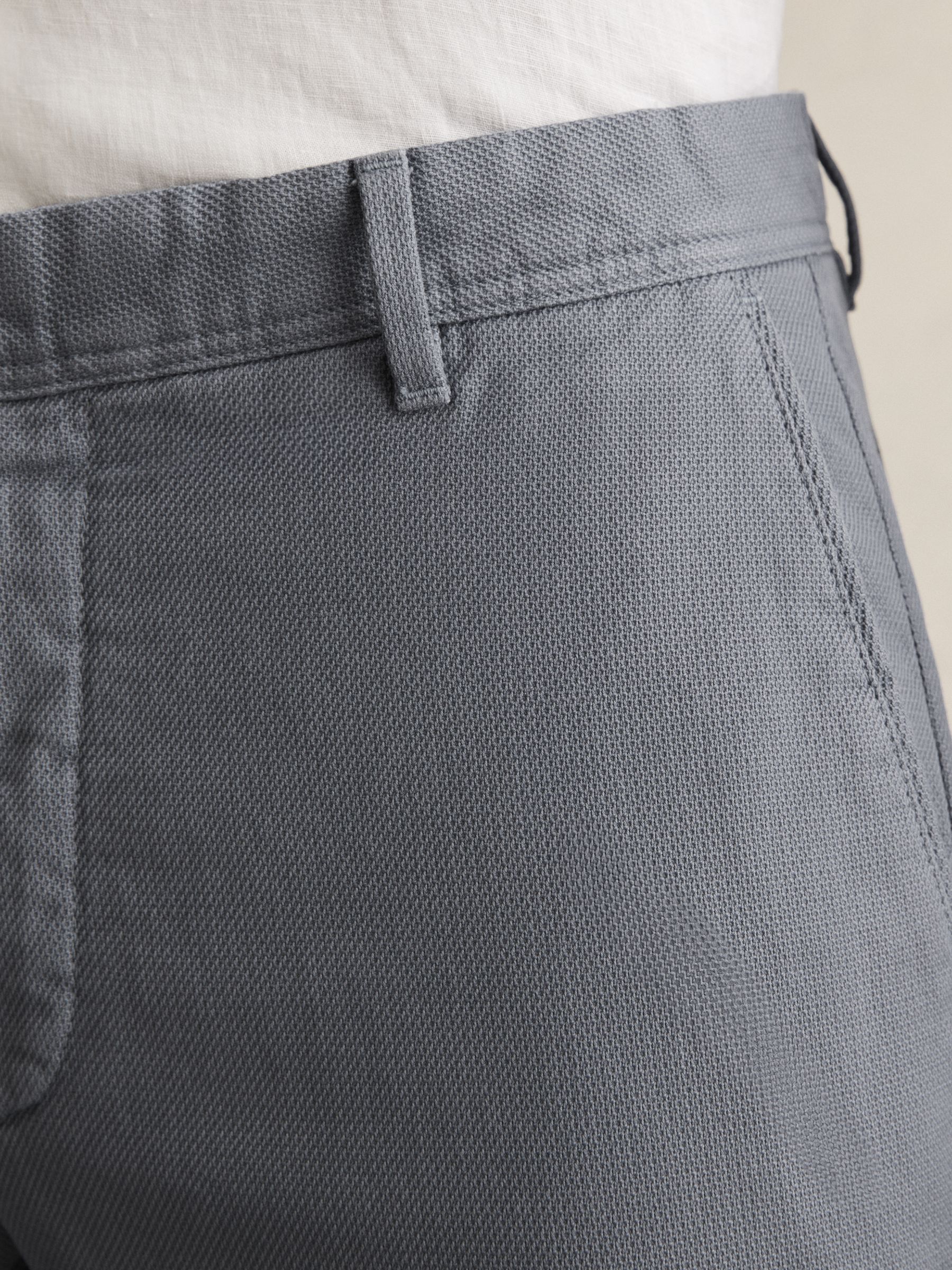 Cotton-Piqué Slim-Fit Chinos in Airforce Blue