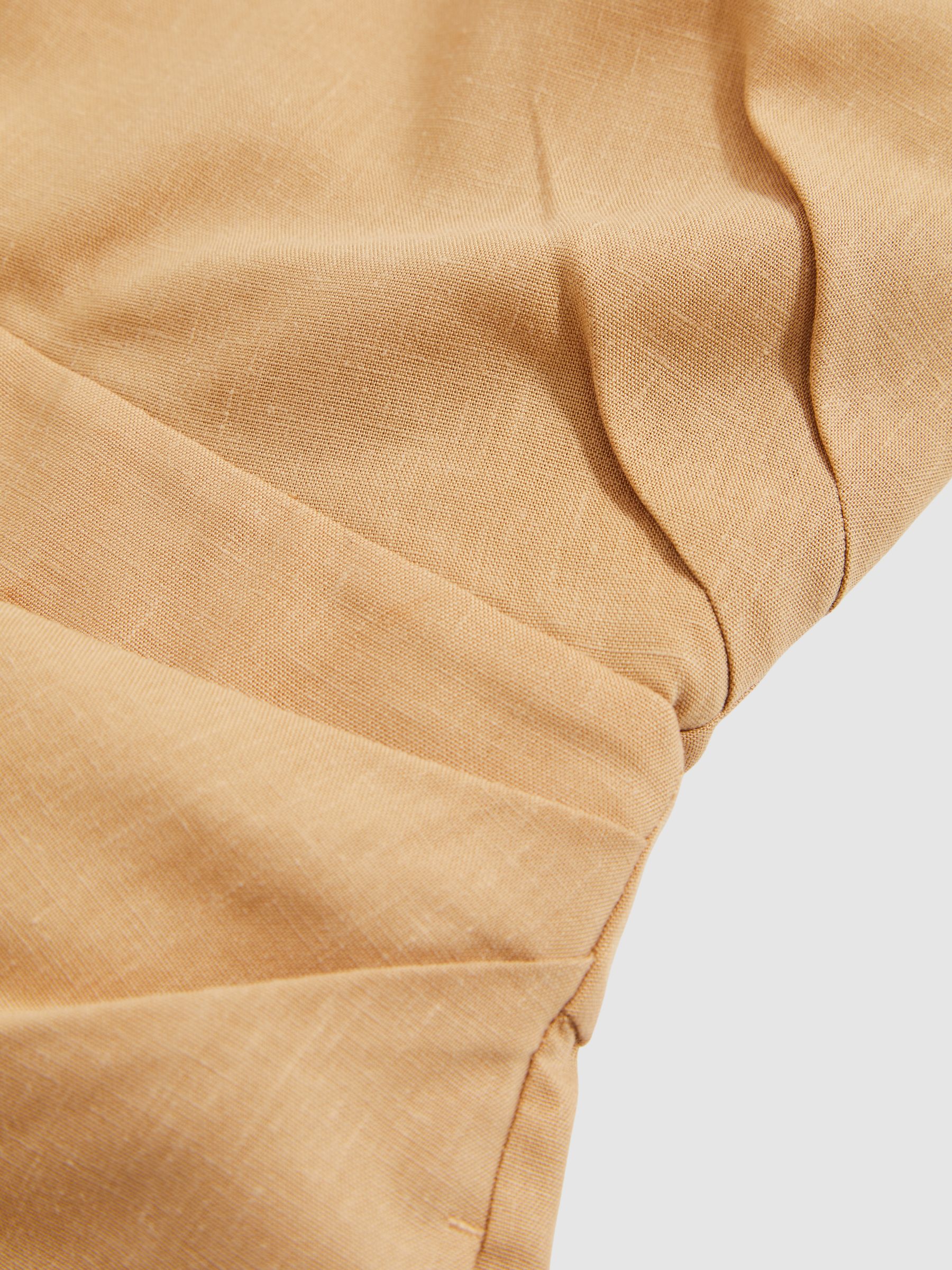 Lyocell Cotton Halter Skort Playsuit in Camel