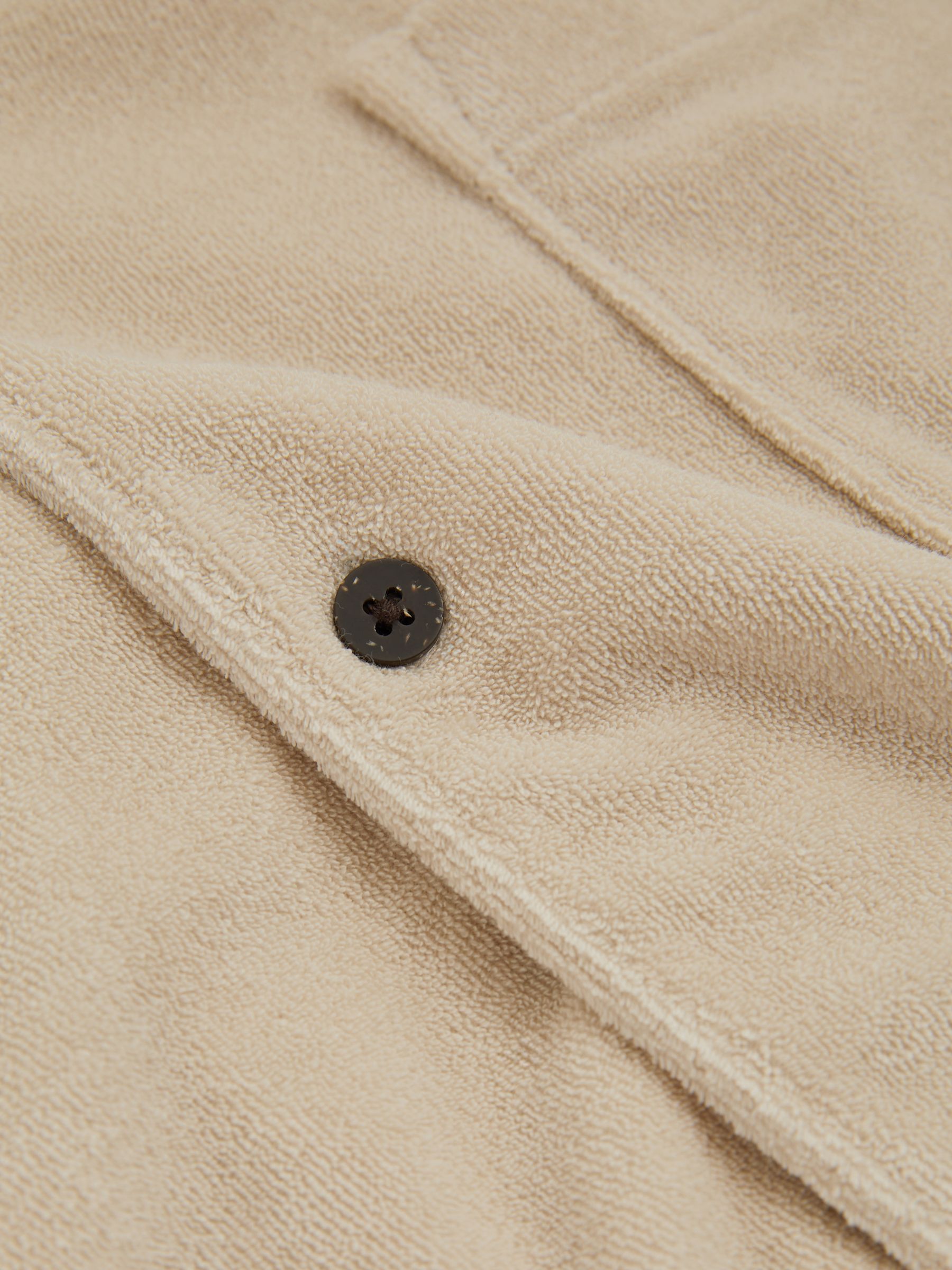 Paige Terry Cuban Collar Shirt in Natural