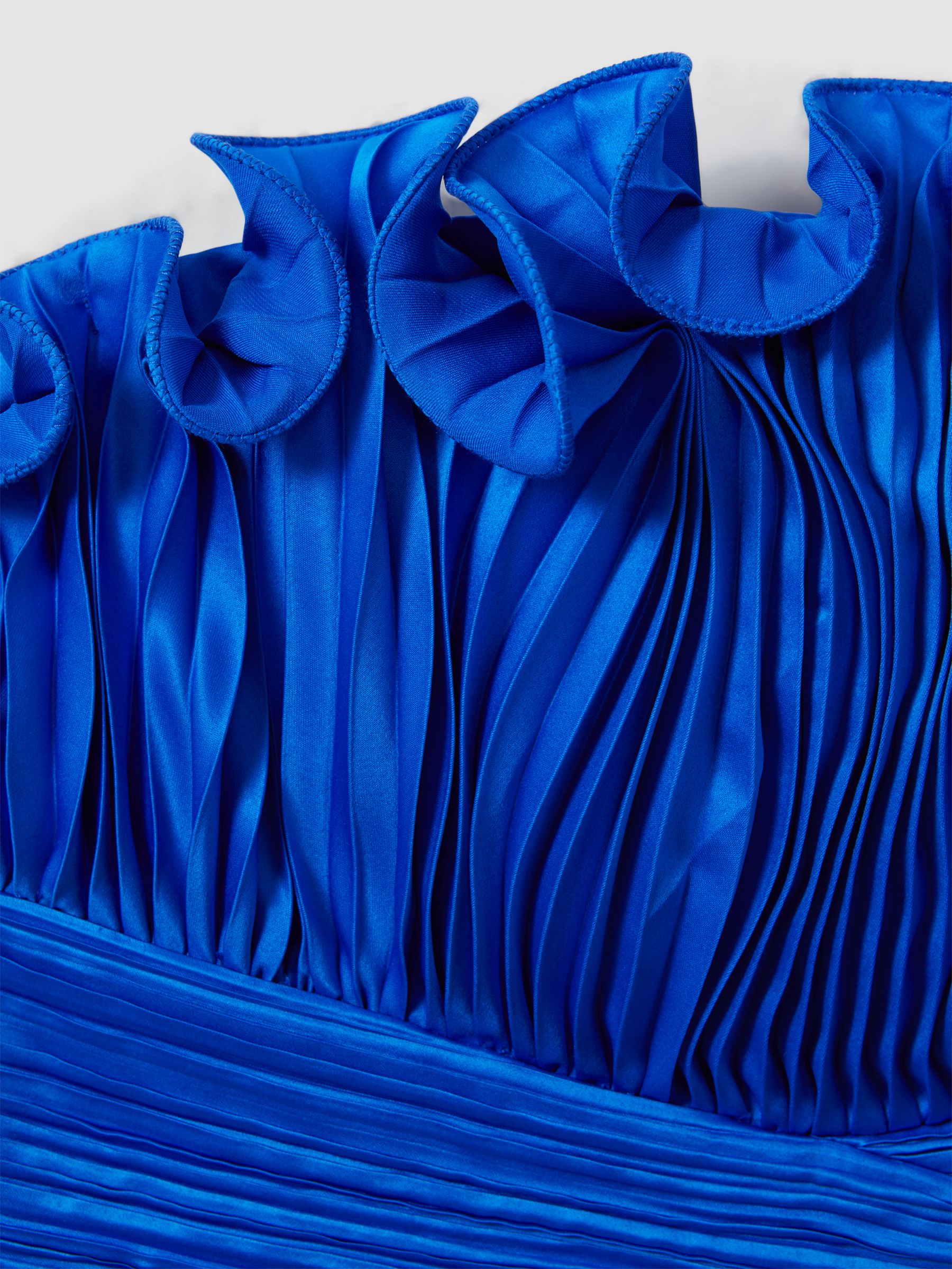 Amur Strapless Ruffle Mini Dress in Dark Blue