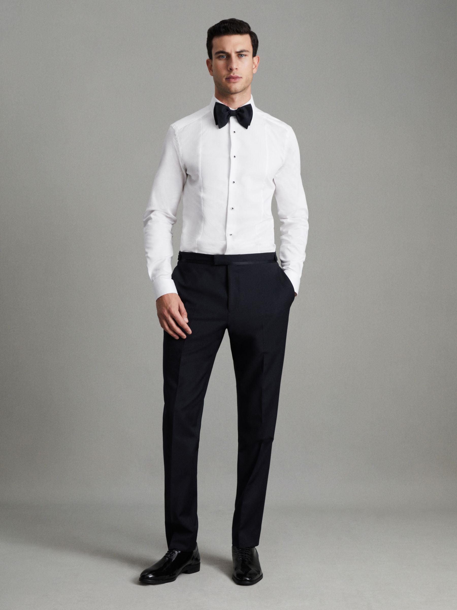 Modern Fit Tuxedo Trousers in Navy