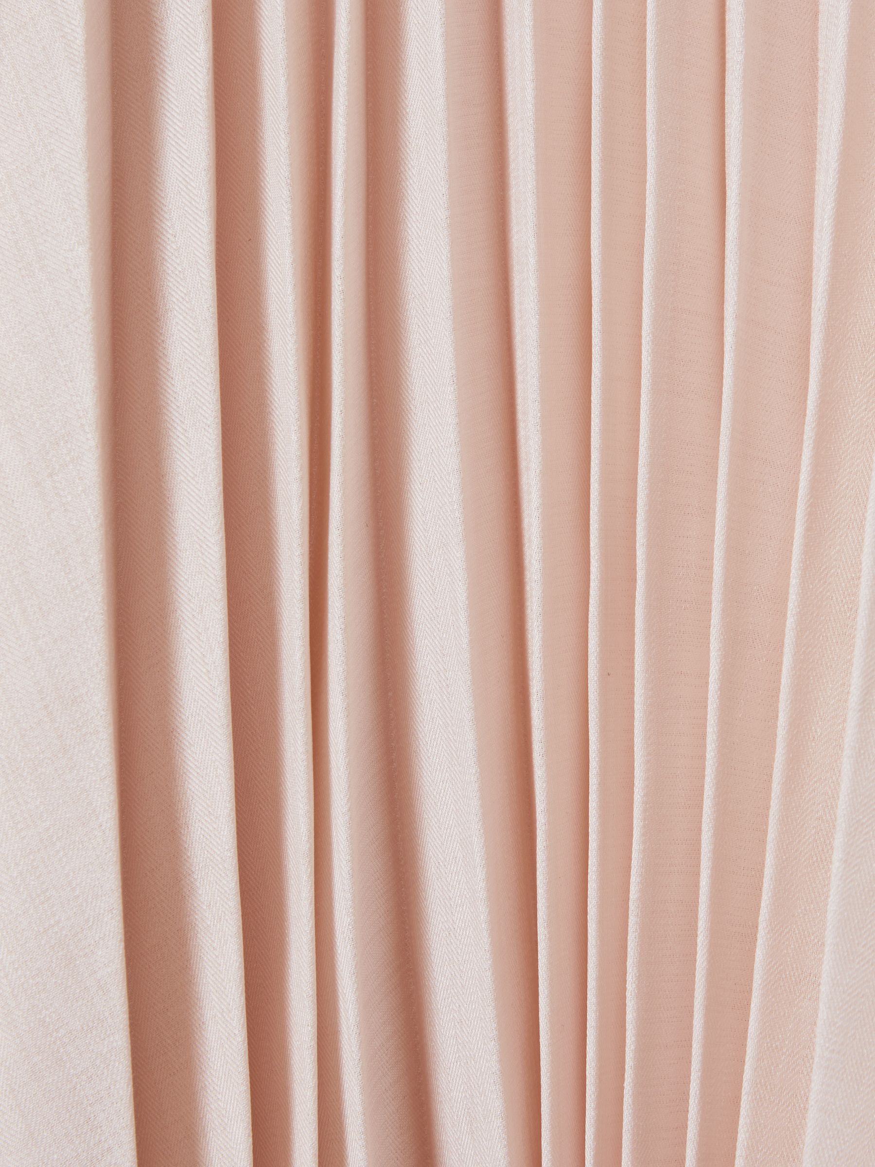 Pleated Asymmetric Midi Skirt in Blush