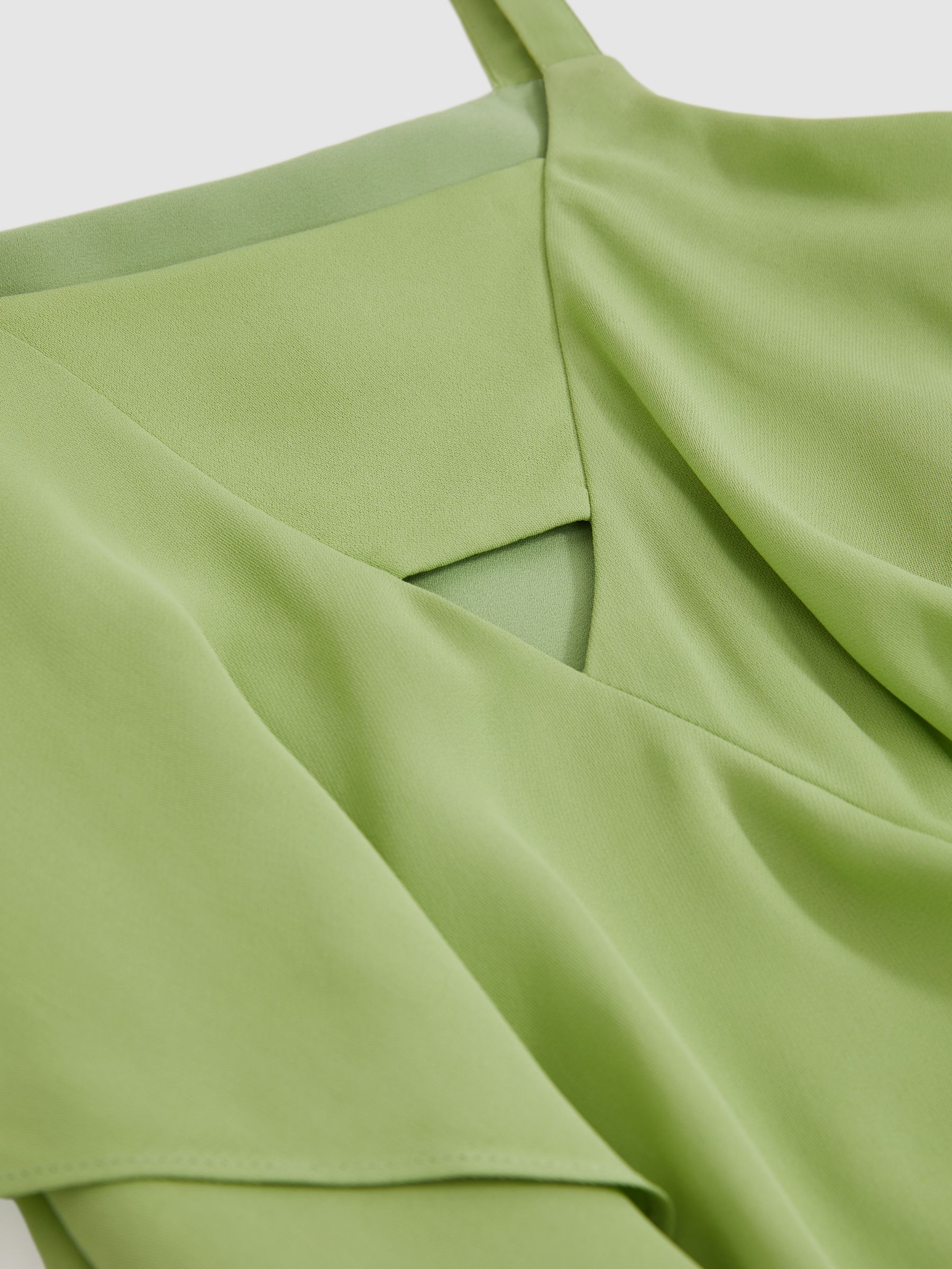 13-14 yrs Handkerchief-Hem Sleeveless Dress in Green