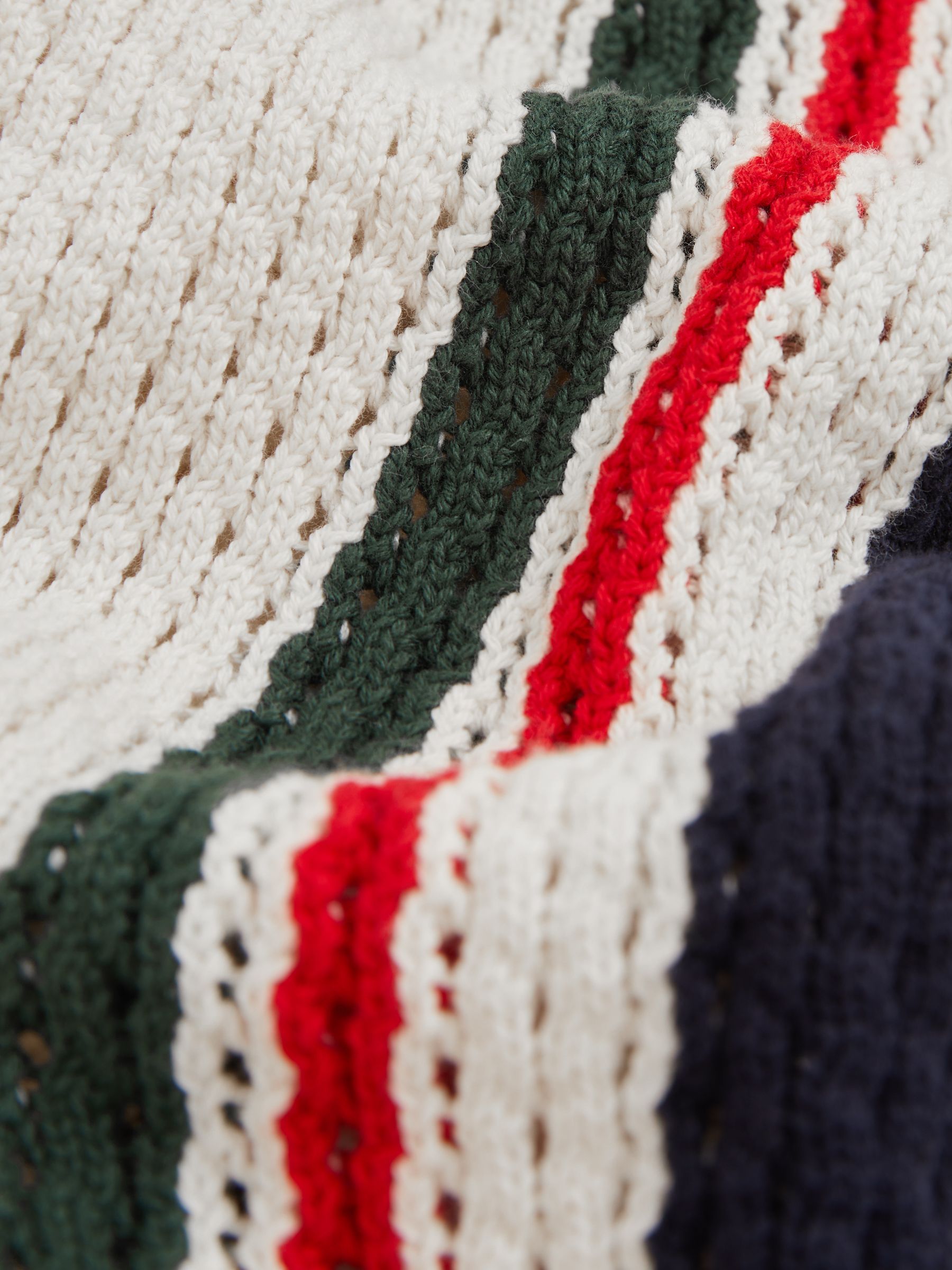 The Upside Cotton Open-Knit Track Joggers in White