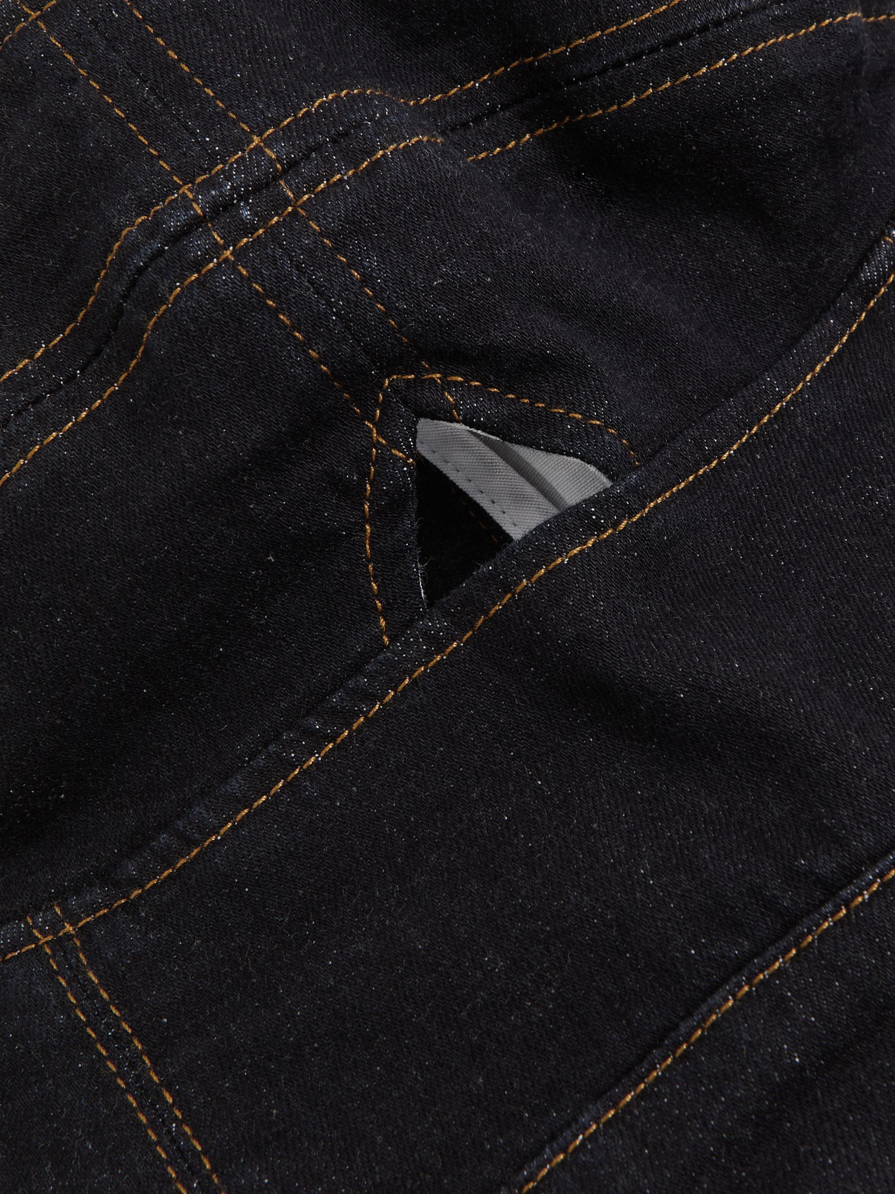 Strapless Wide Leg Denim Jumpsuit in Indigo Blue