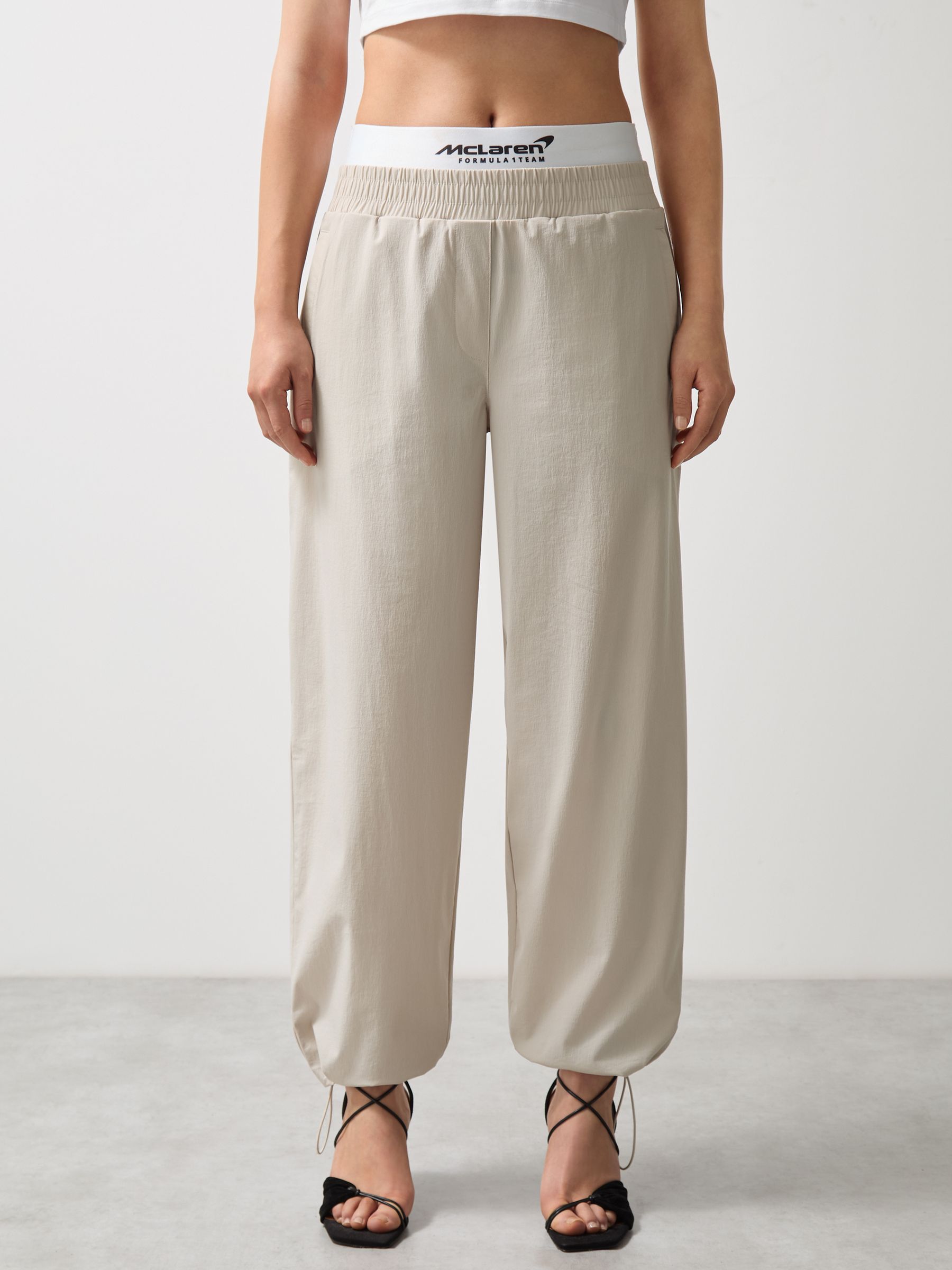 McLaren F1 Team Boxer-Waist Trousers in Stone
