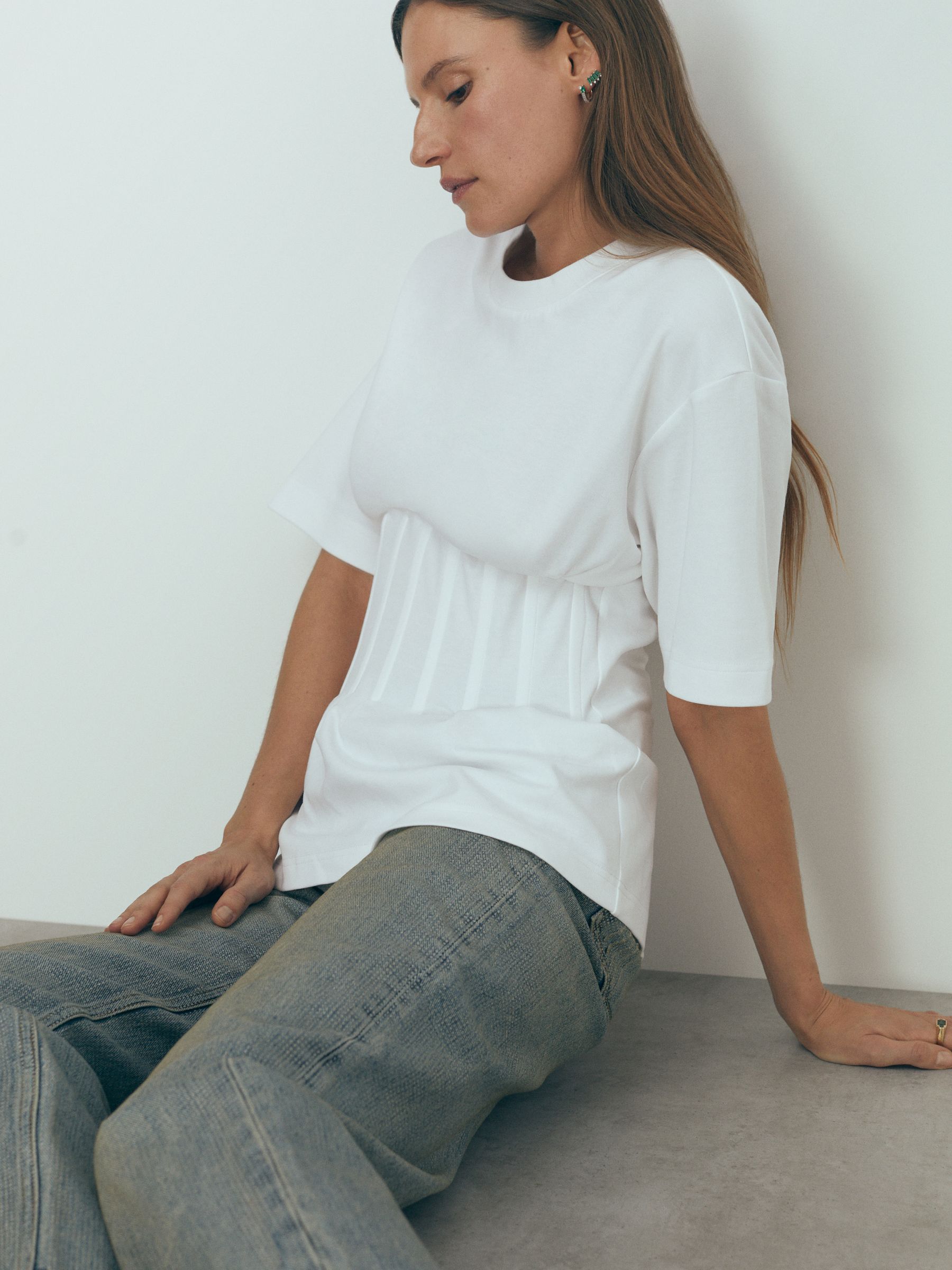 Atelier Embellished Wide Leg Jeans in Blue