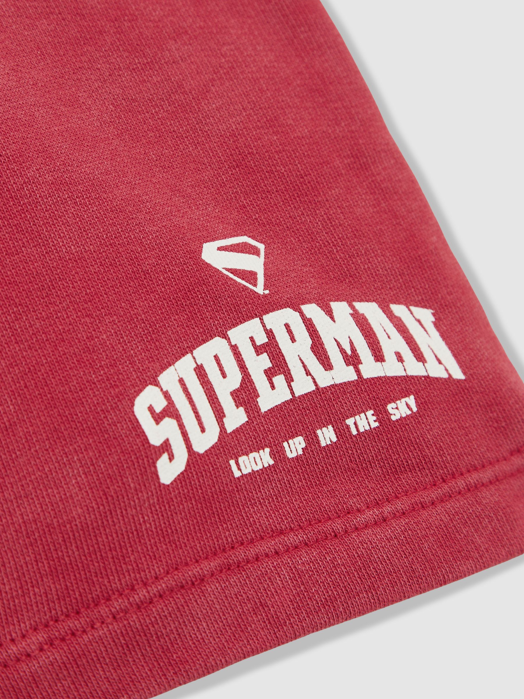 3-9 yrs Superman | Reiss Cotton Logo Shorts in Red