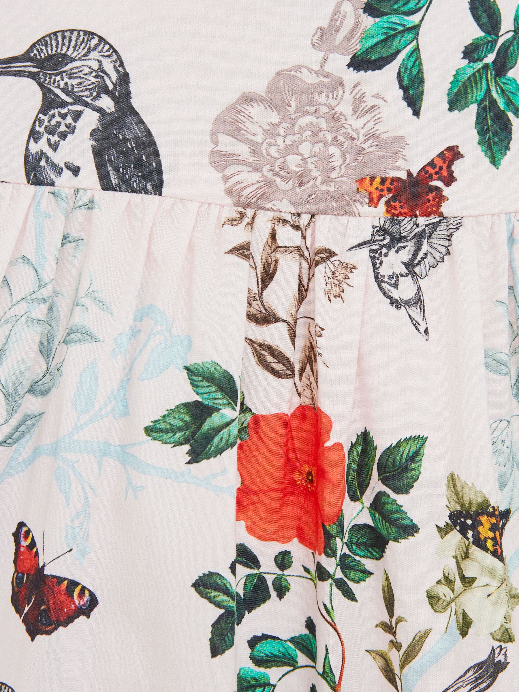 9-12 yrs Printed Strappy Dress in Ivory Print