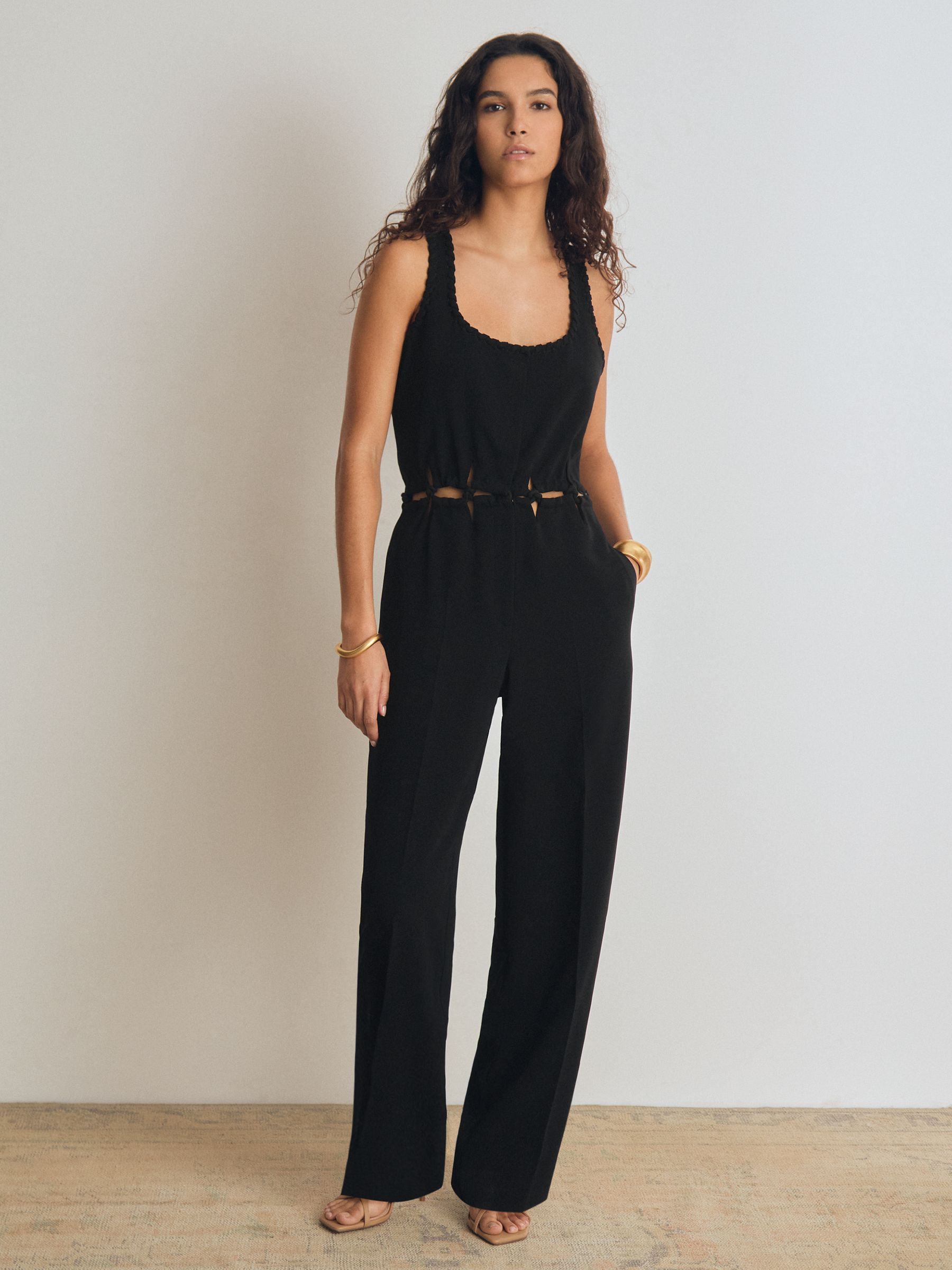 Atelier Cut-Out Waist Jumpsuit in Black