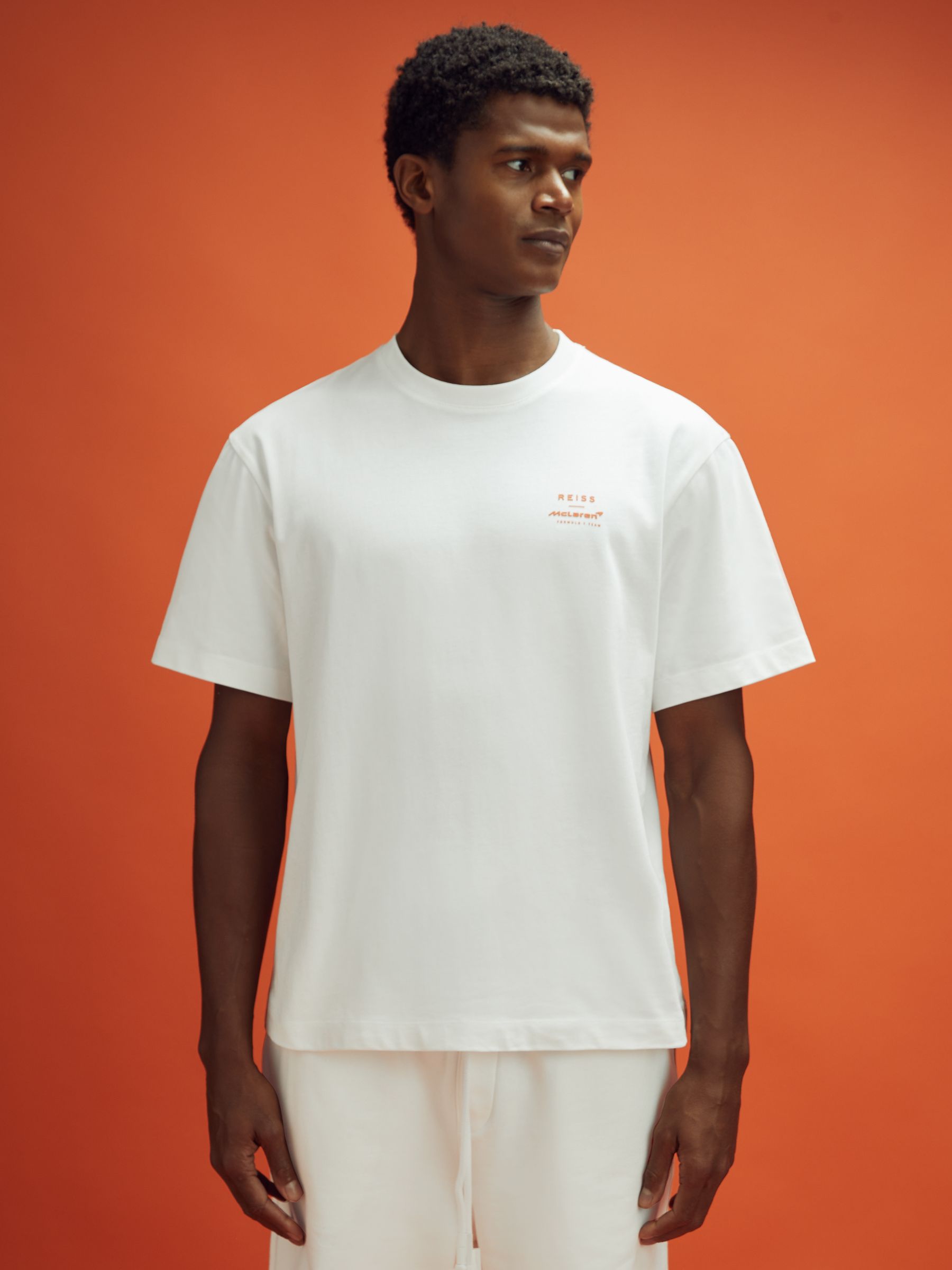 McLaren F1 Oversized Cotton Crew Neck T-Shirt in White