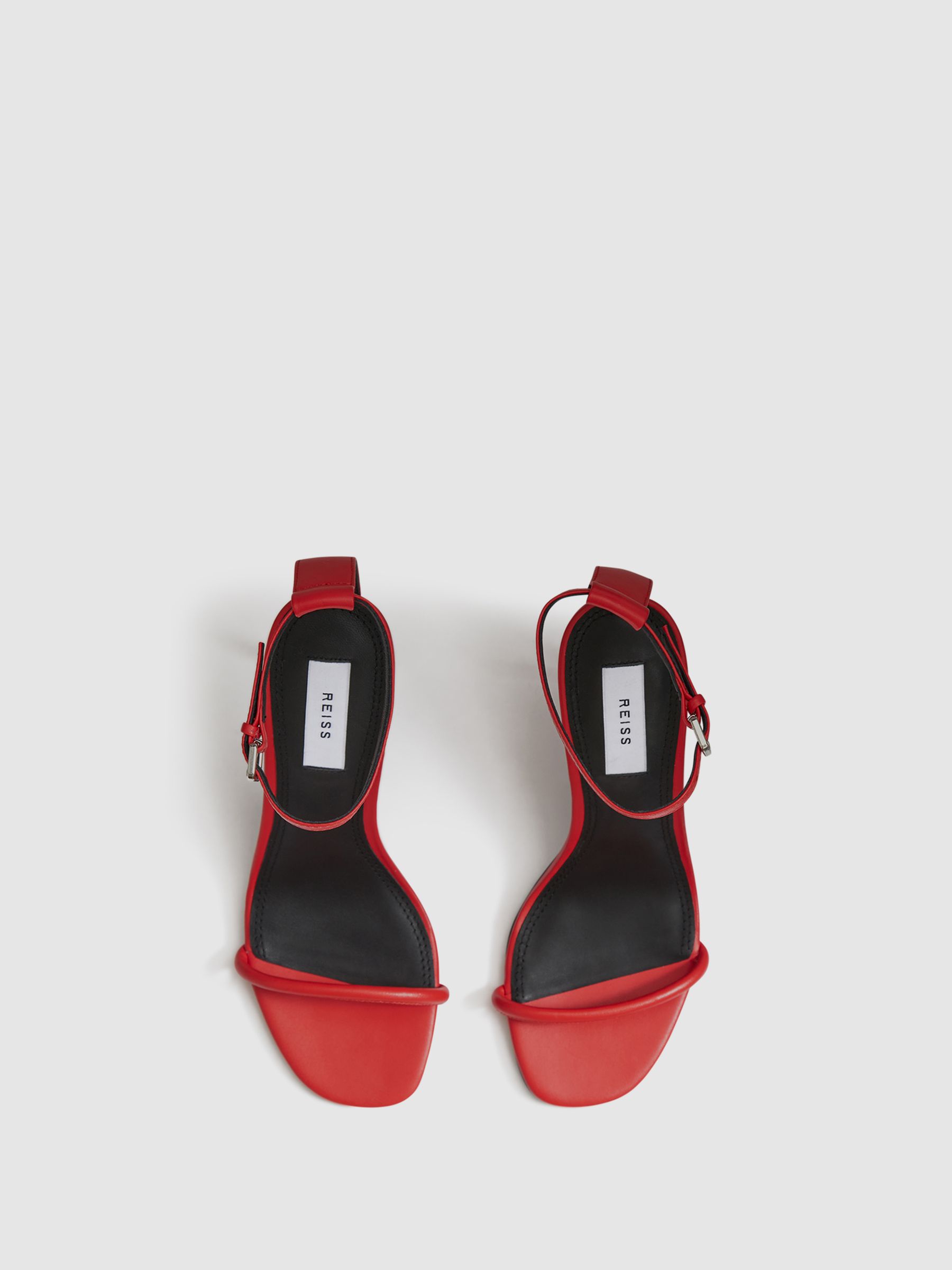 Strappy Pin Heel Sandals in Orange