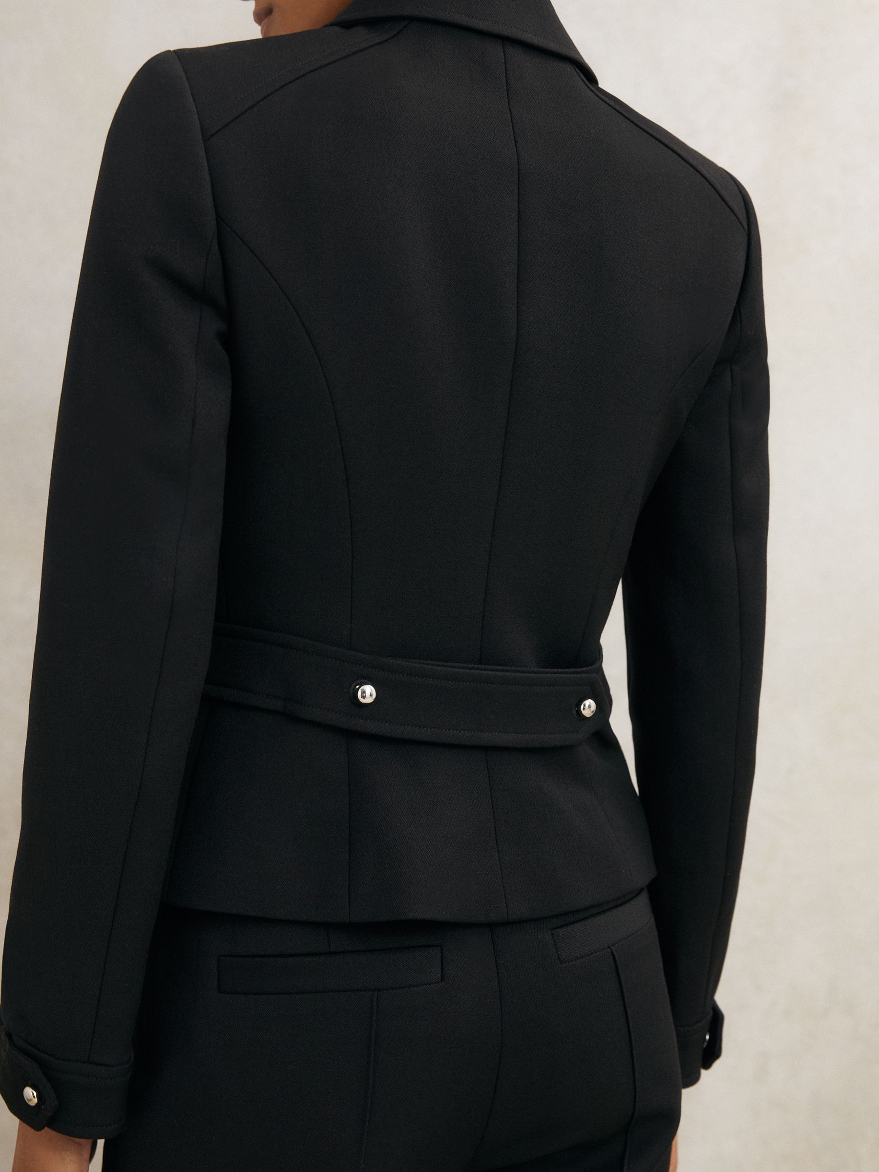 Atelier Wool Belted Jacket in Black