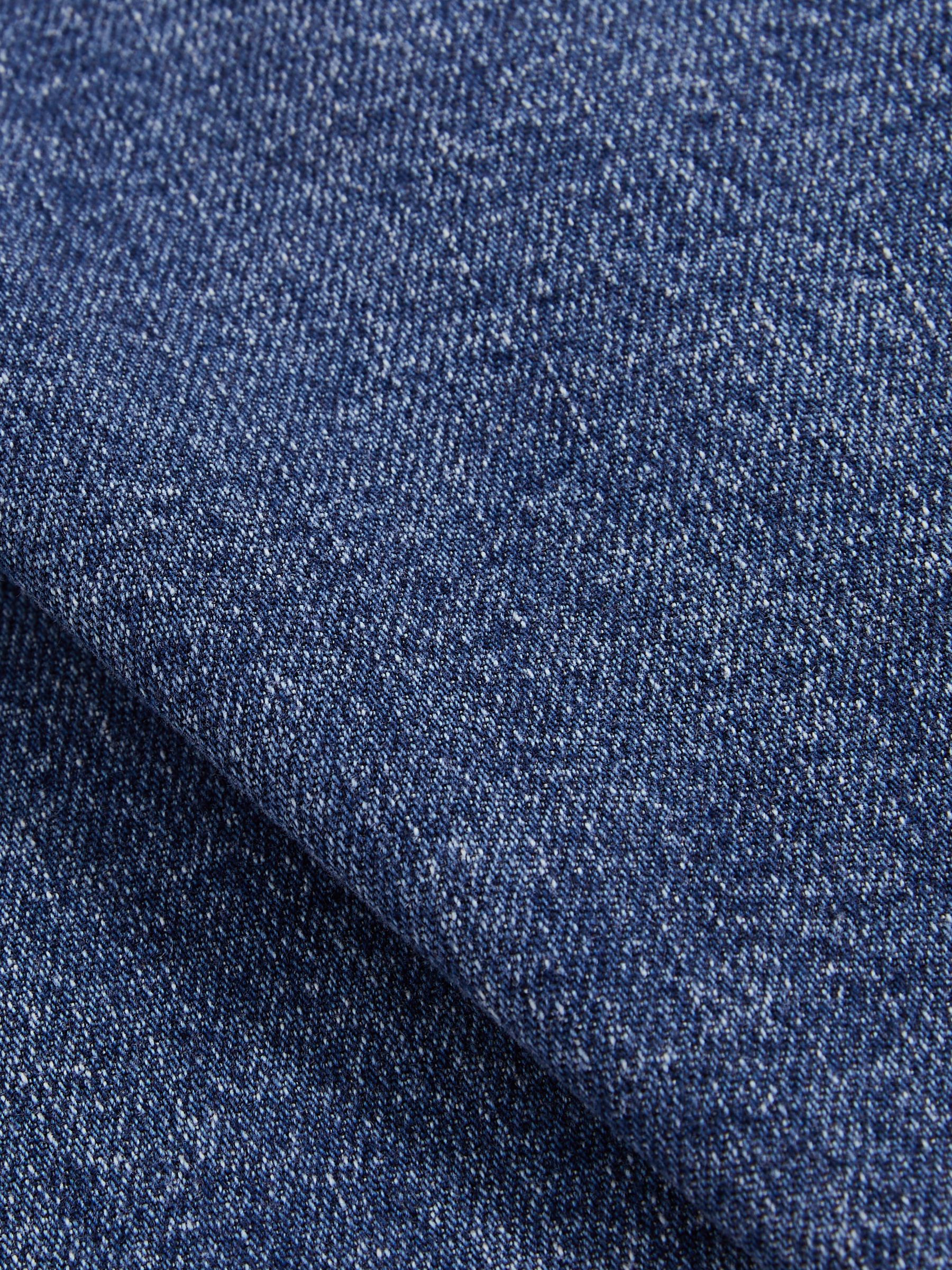 Denim Mini Skirt in Indigo Blue