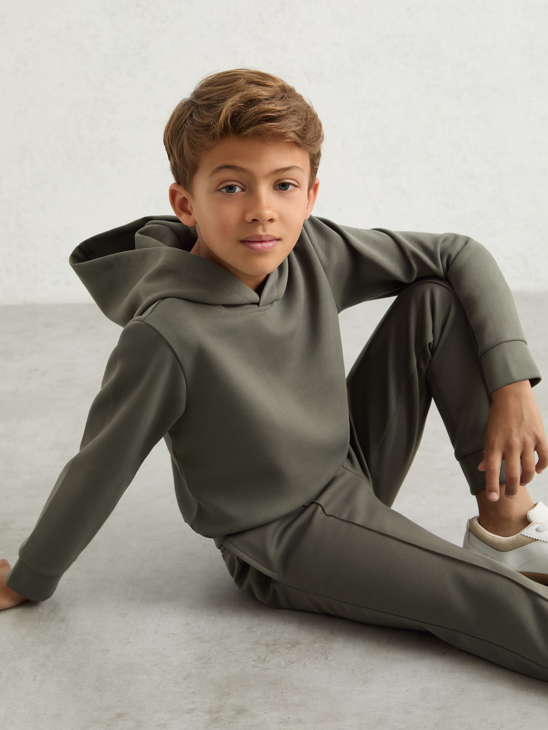 13-14 yrs Interlock Drawstring Joggers in Dark Sage